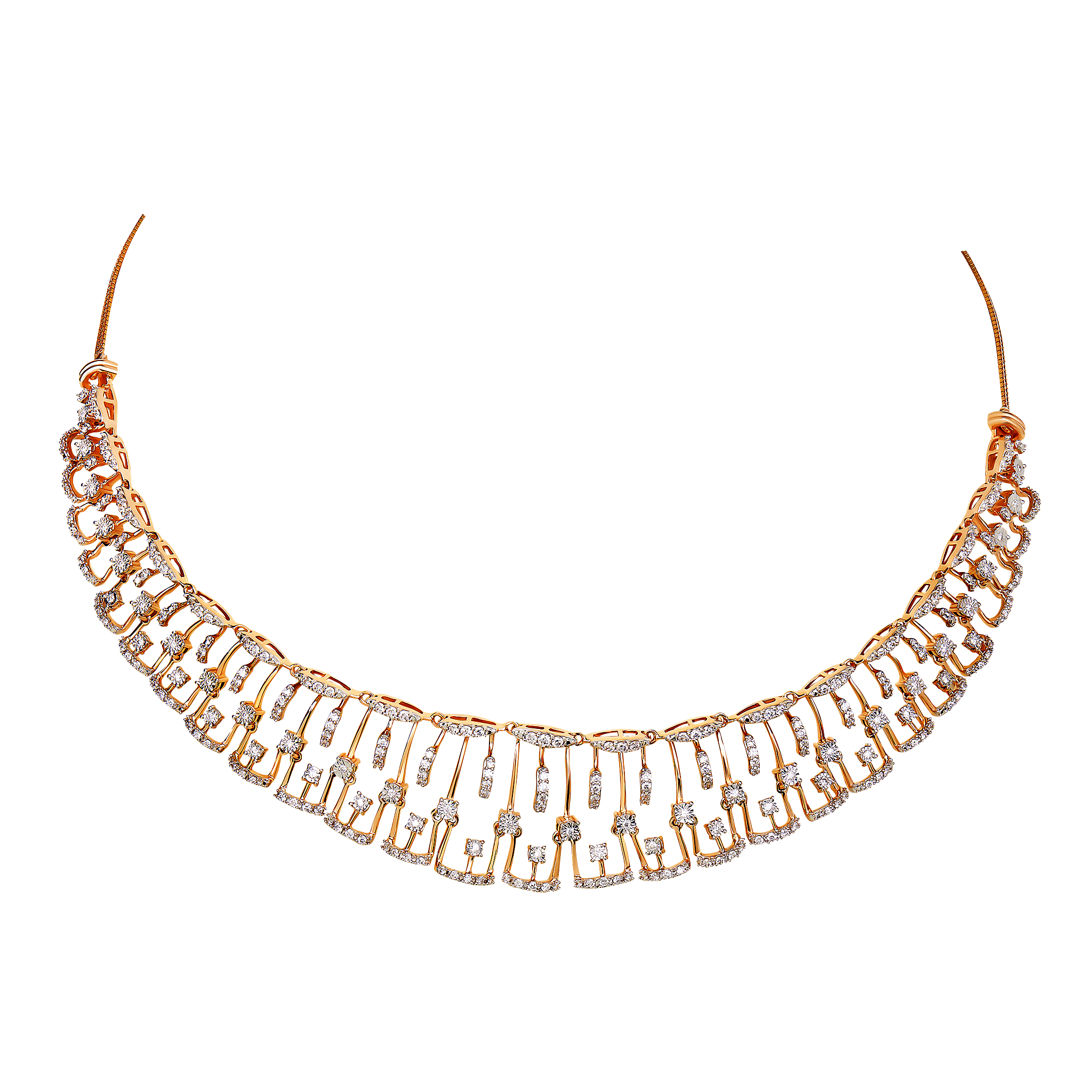 Ananya Diamond Necklace & Earring in 18K Gold