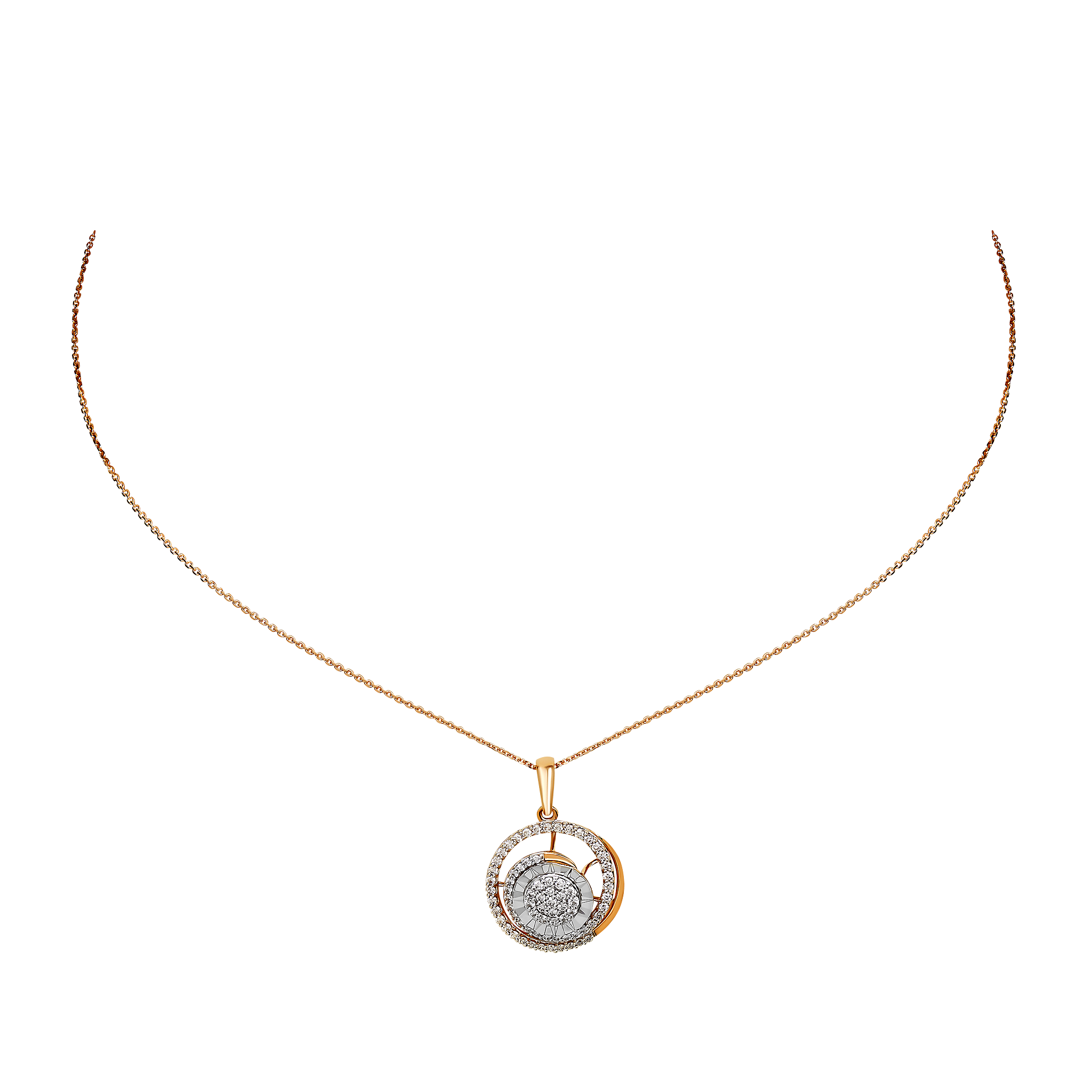 Ananya Diamond Pendant chain & Earring in 18K Gold
