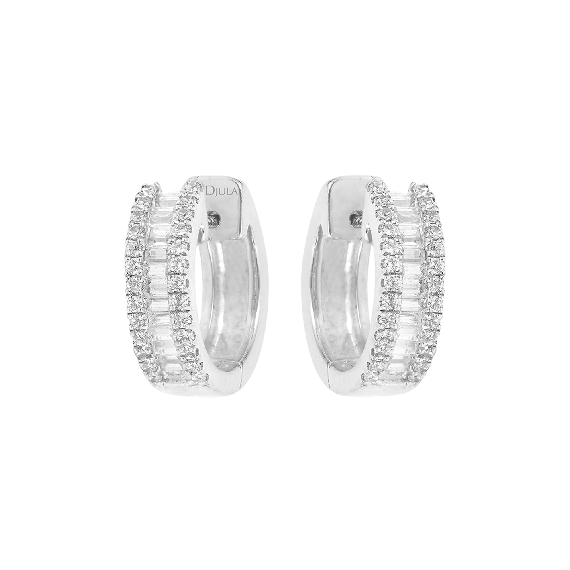 Djula Eclat Diamond 1.2cm Hoop Earrings in 18K Gold