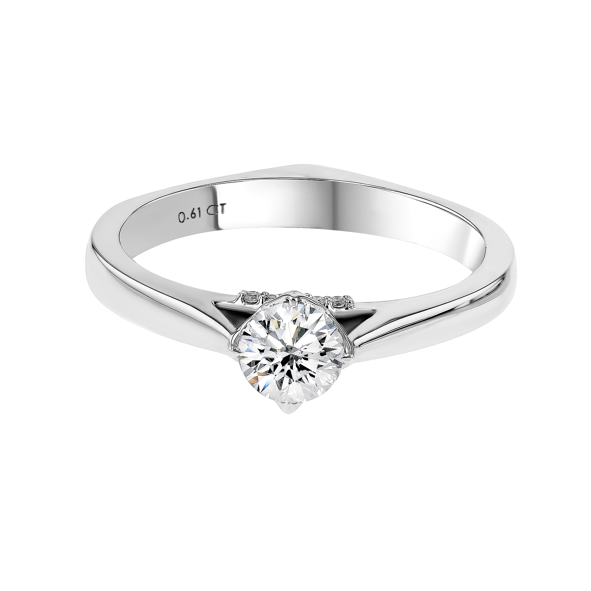Damas Engagement   Round Diamond 0.50 Carat 