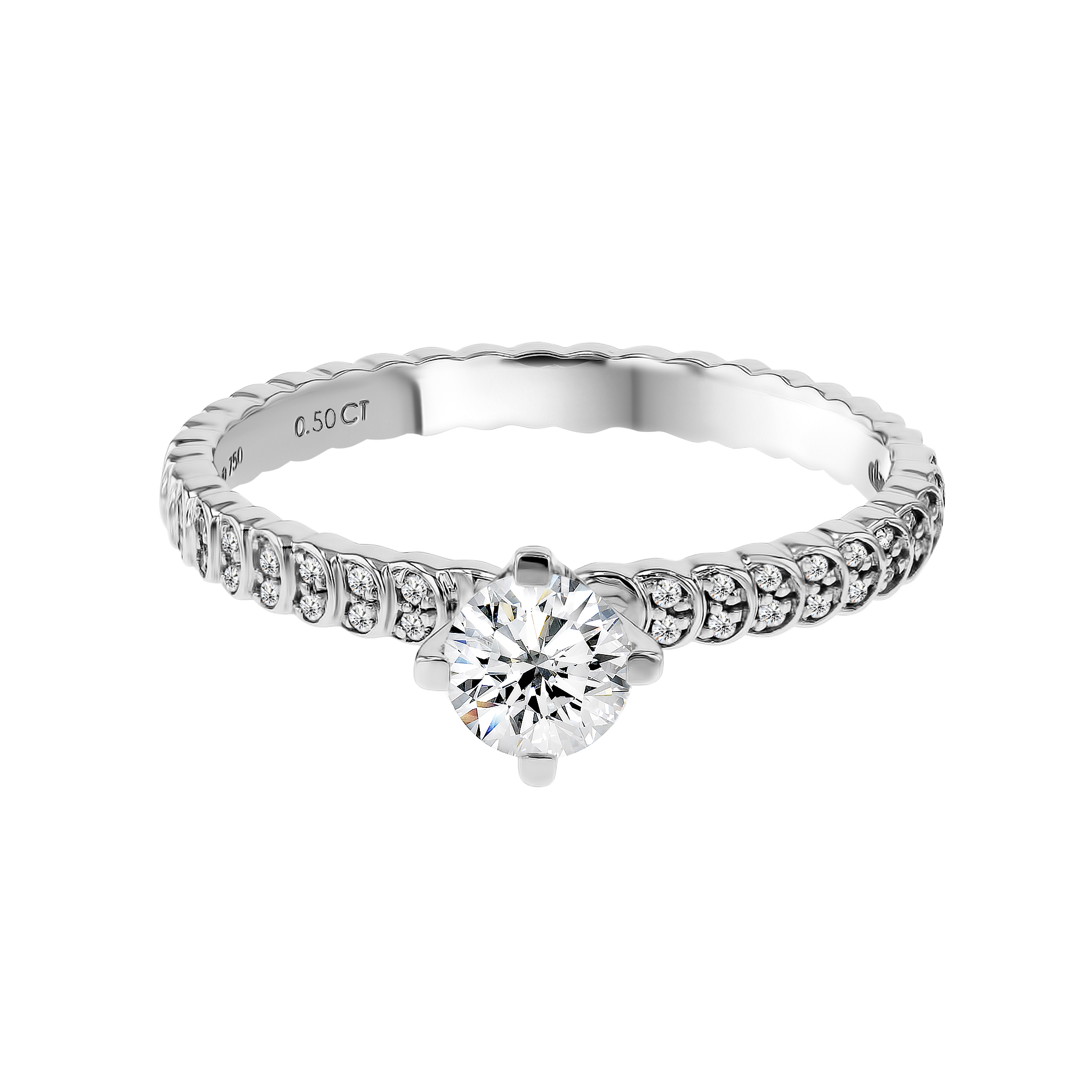 Damas Engagement Full Eternity Diamond Ring 0.70 Carat 