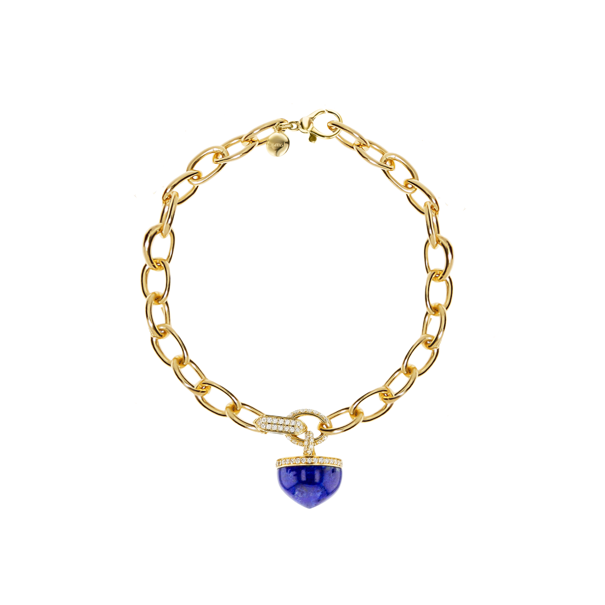 Dome Majesty Lapis Lazuli Diamond Bracelet