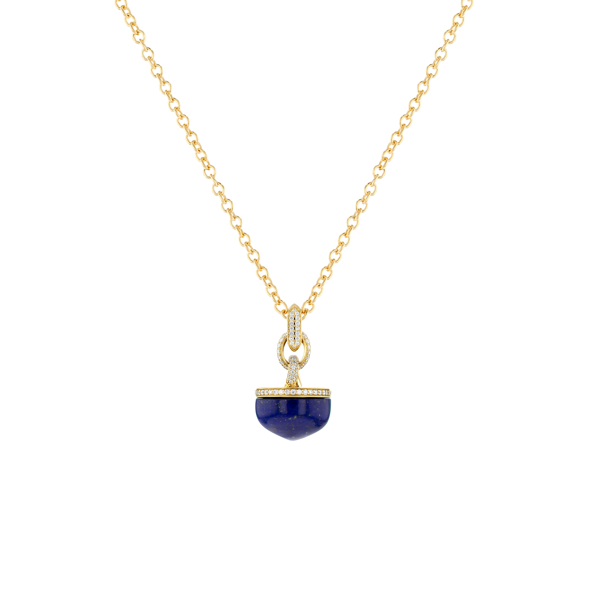 Dome Majesty Lapis Lazuli Diamond Necklace