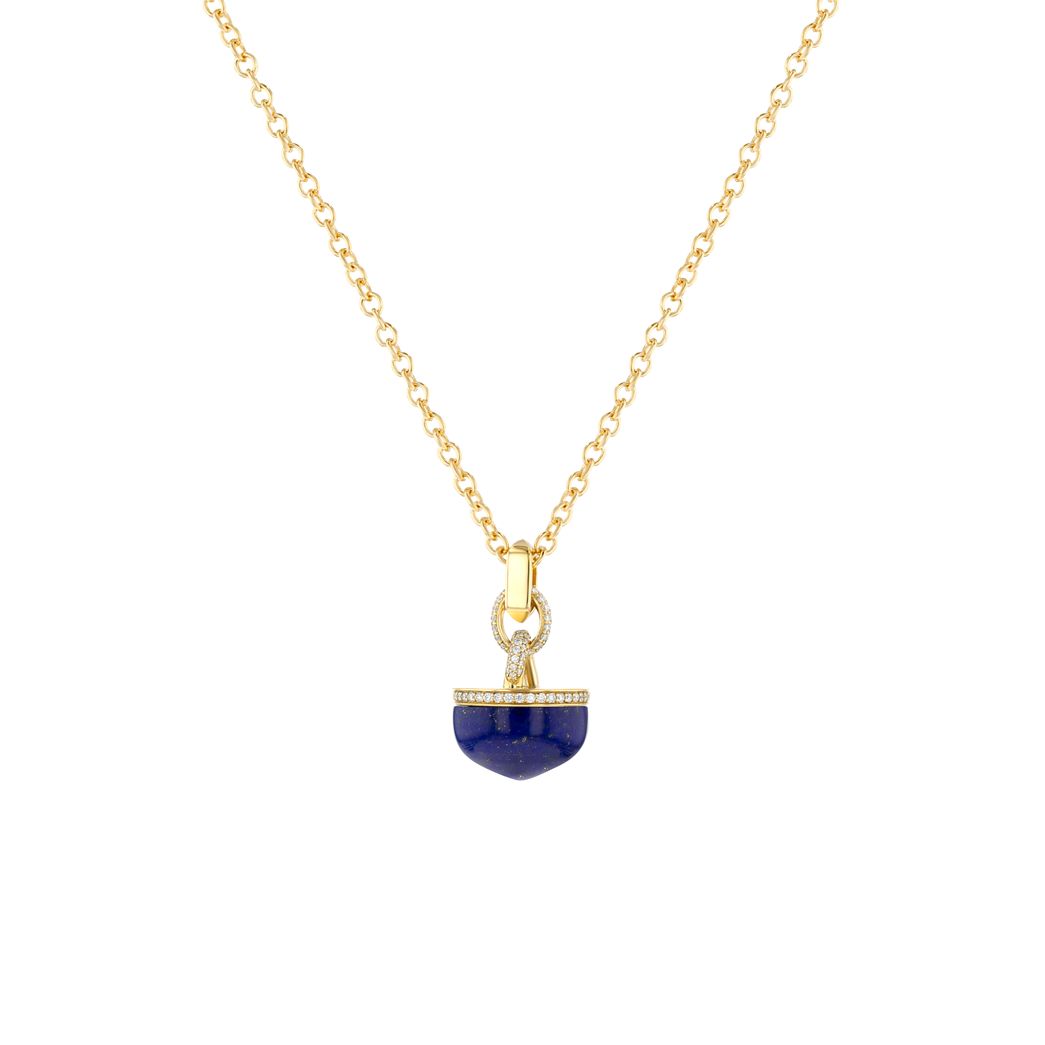 Dome Majesty Lapis Lazuli Diamond Necklace