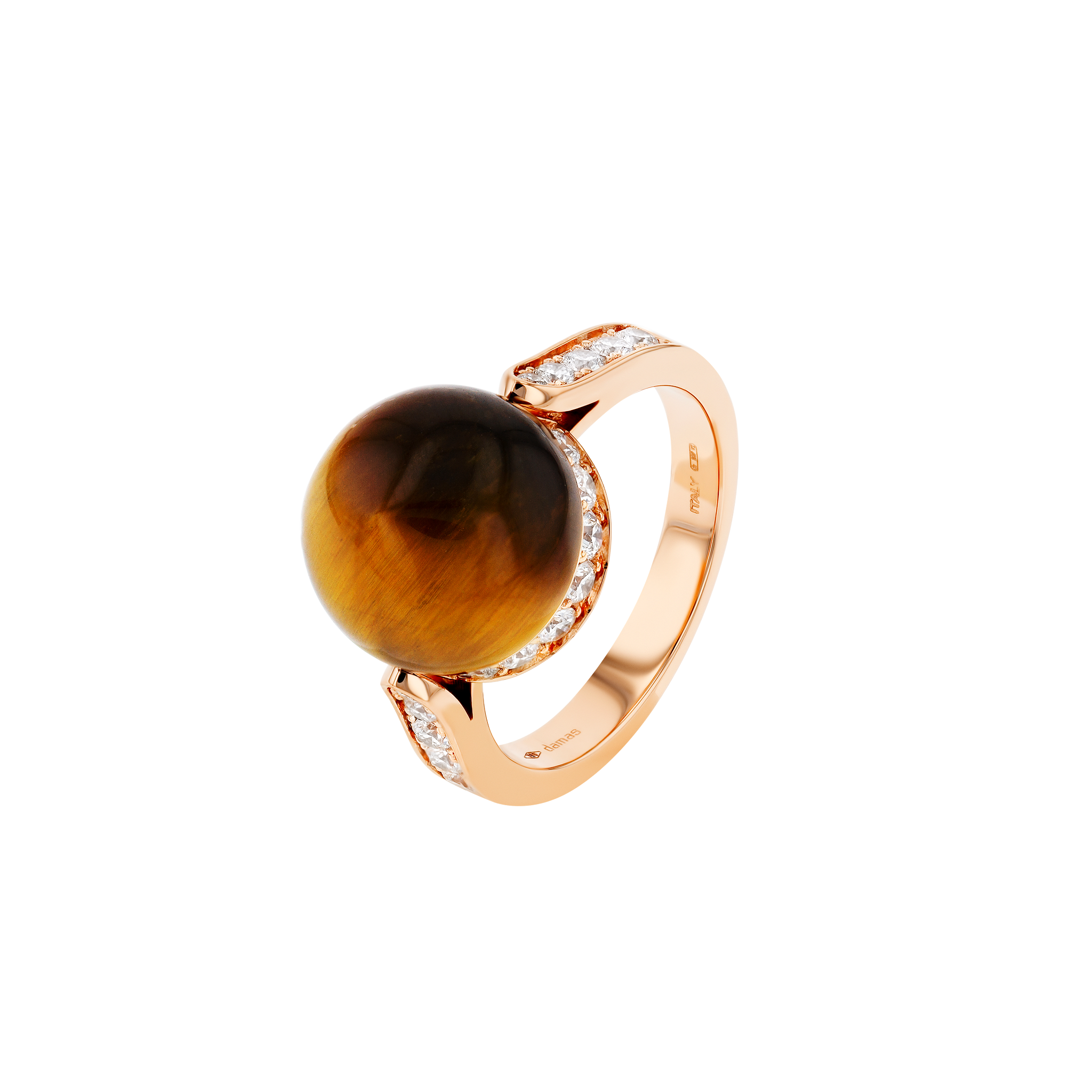 Dome Majesty Tiger Eye Diamond Ring 