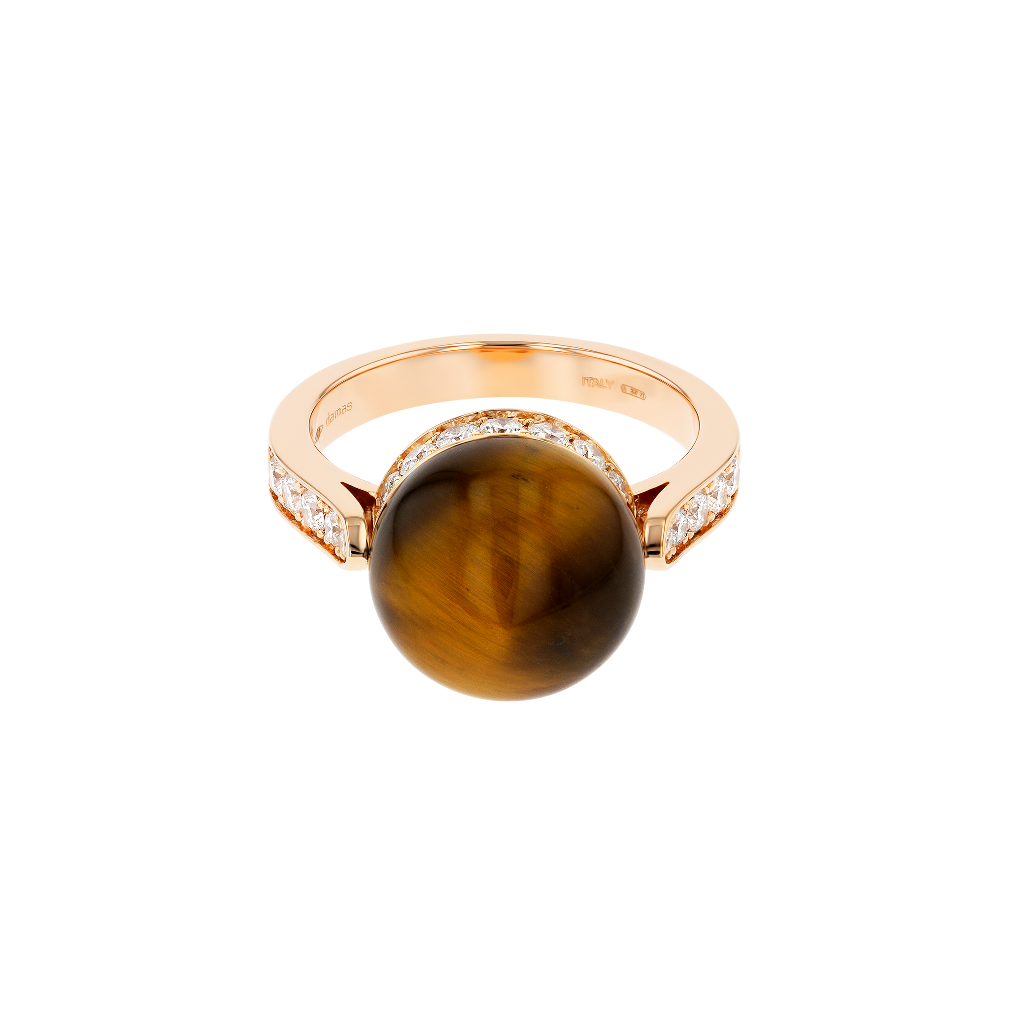 Dome Majesty Tiger Eye Diamond Ring 