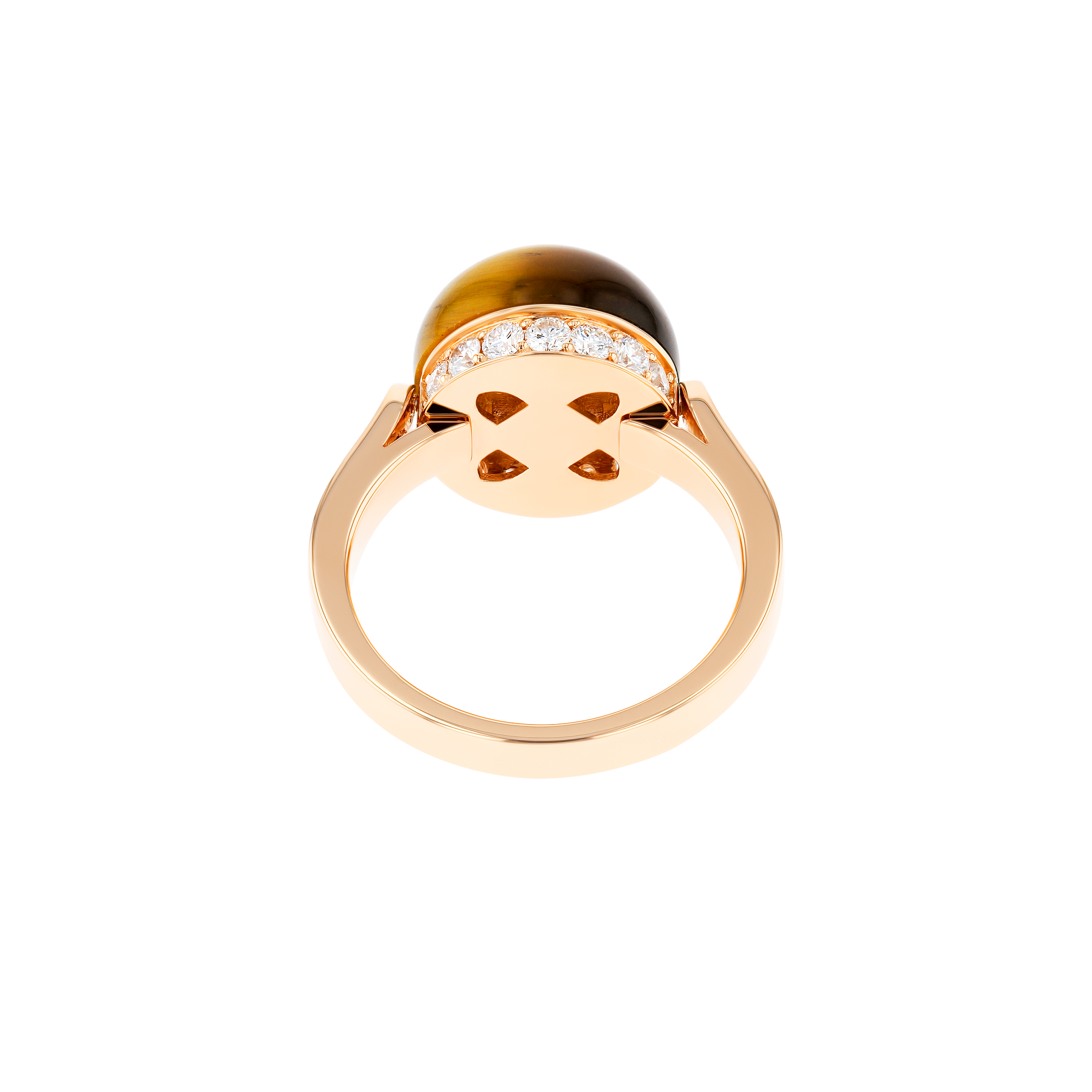 Dome Majesty Tiger Eye Diamond Ring 