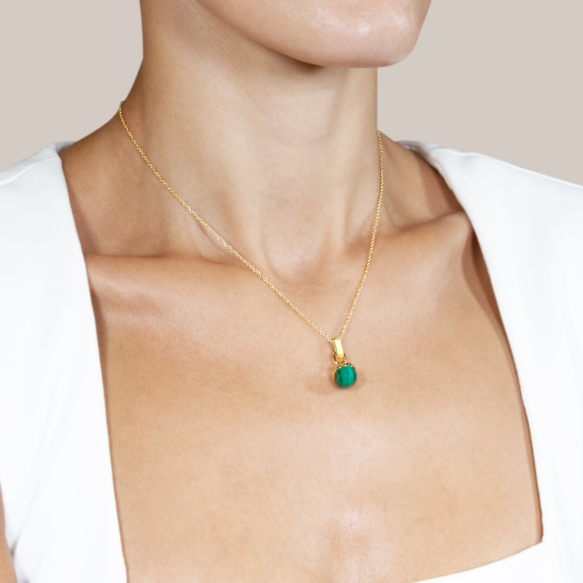 Dome Noble Malachite Necklace 