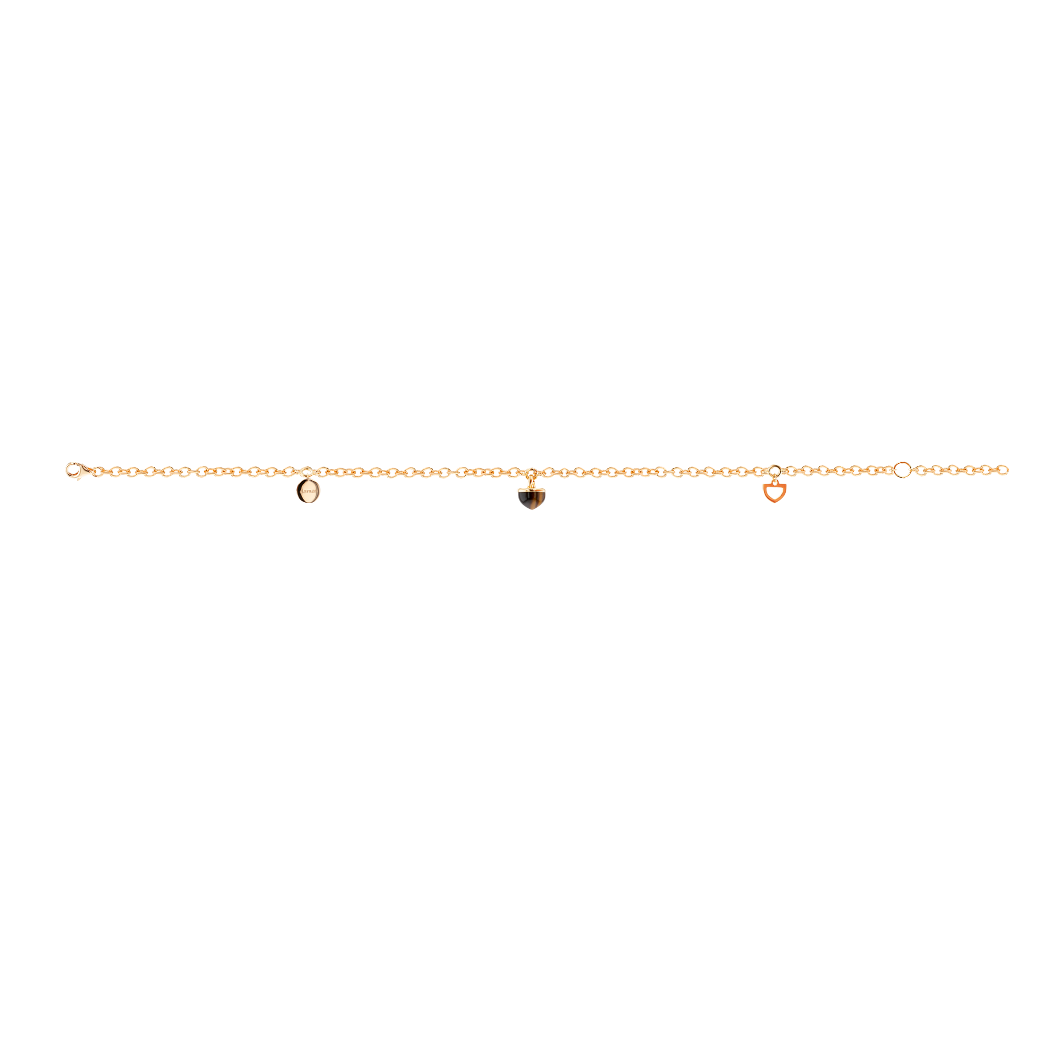 Dome Noble Tiger Eye Diamond Bracelet