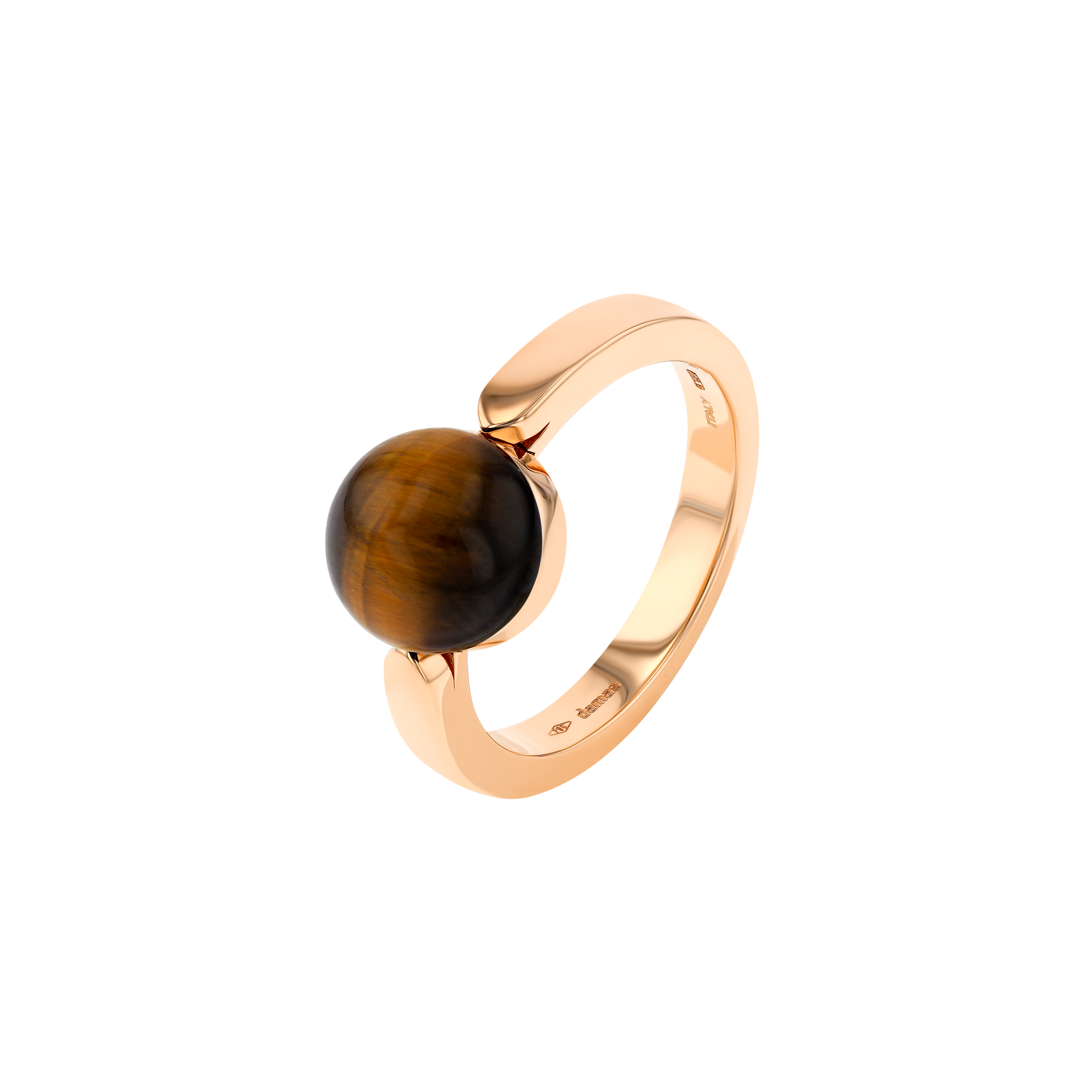 Dome Noble Tiger Eye Diamond Ring 