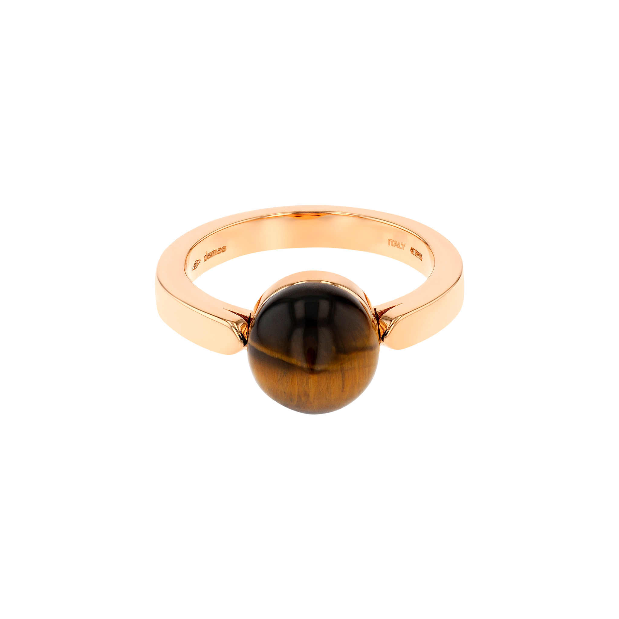 Dome Noble Tiger Eye Diamond Ring 