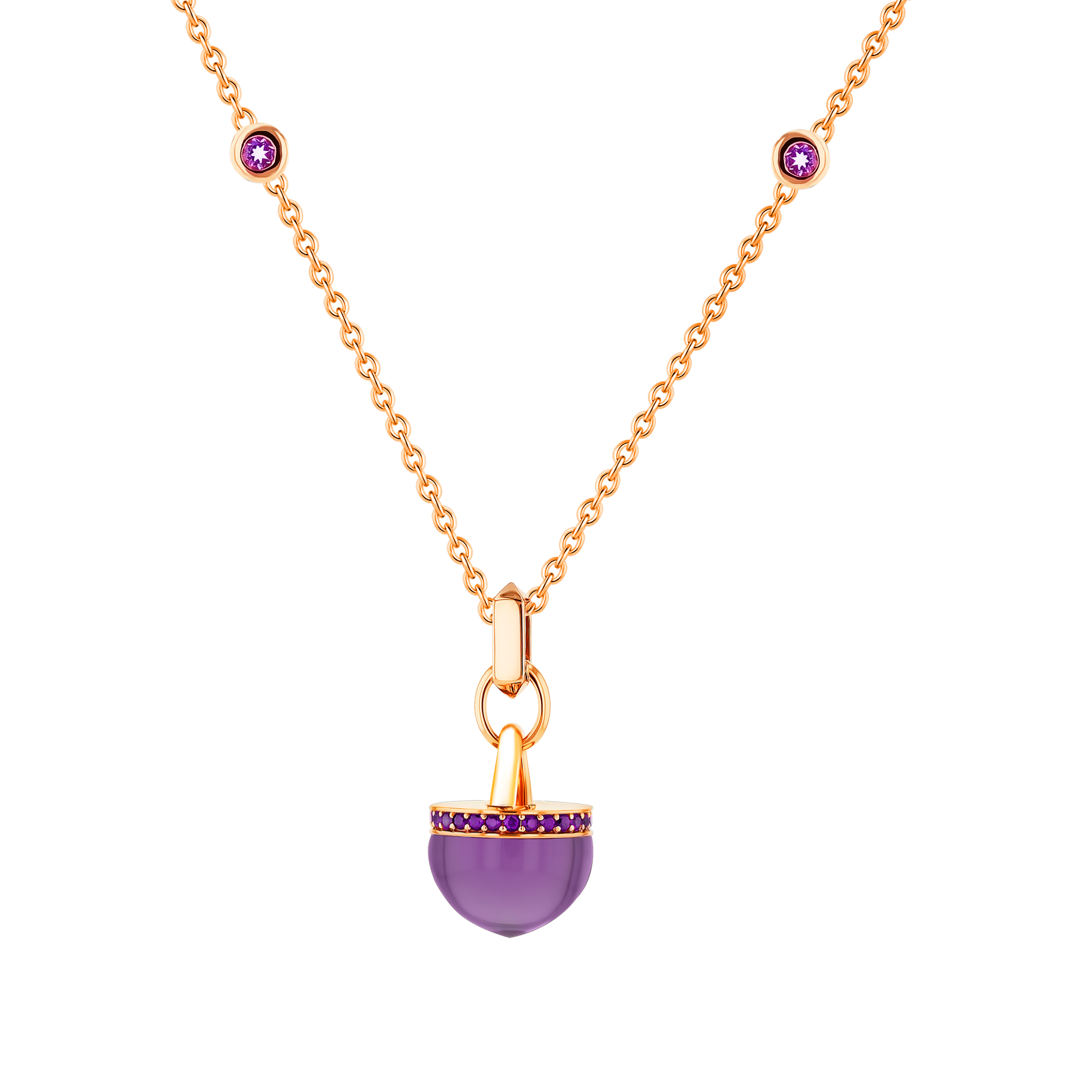 Dome Nobel Amethyst Necklace  