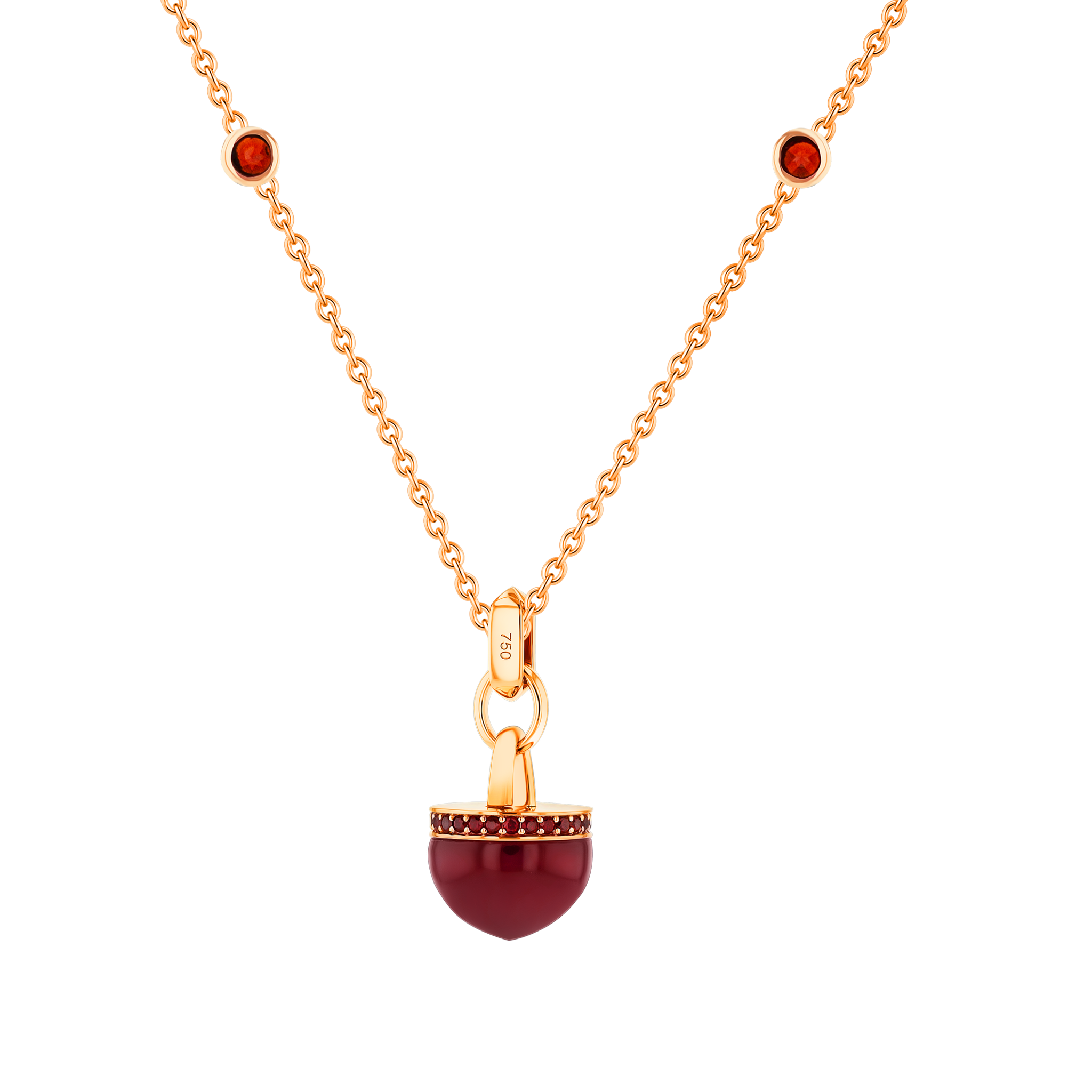 Dome Nobel  Garnet Necklace 