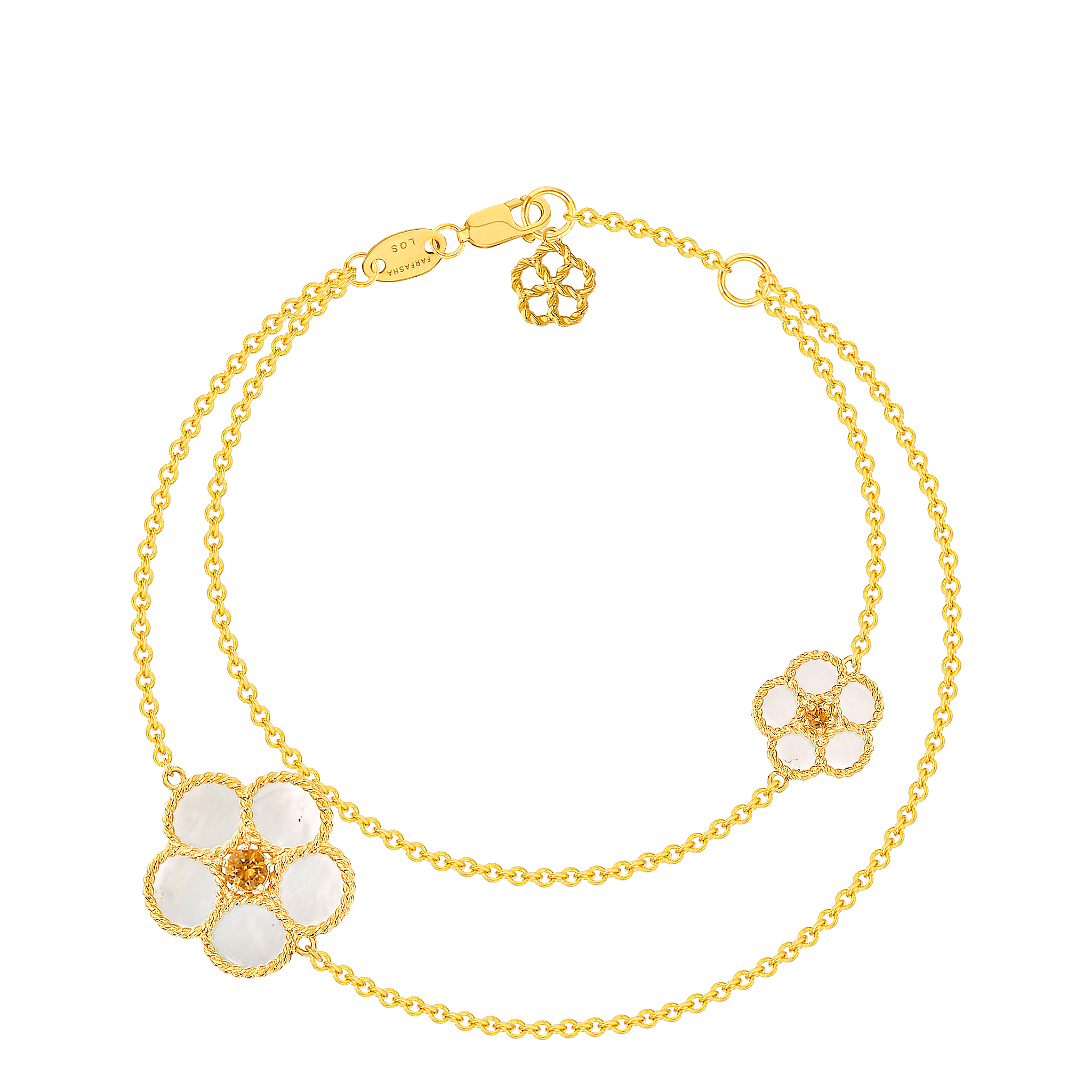 Farfasha Petali Del Mare Flower Double Bracelet Yellow Gold 