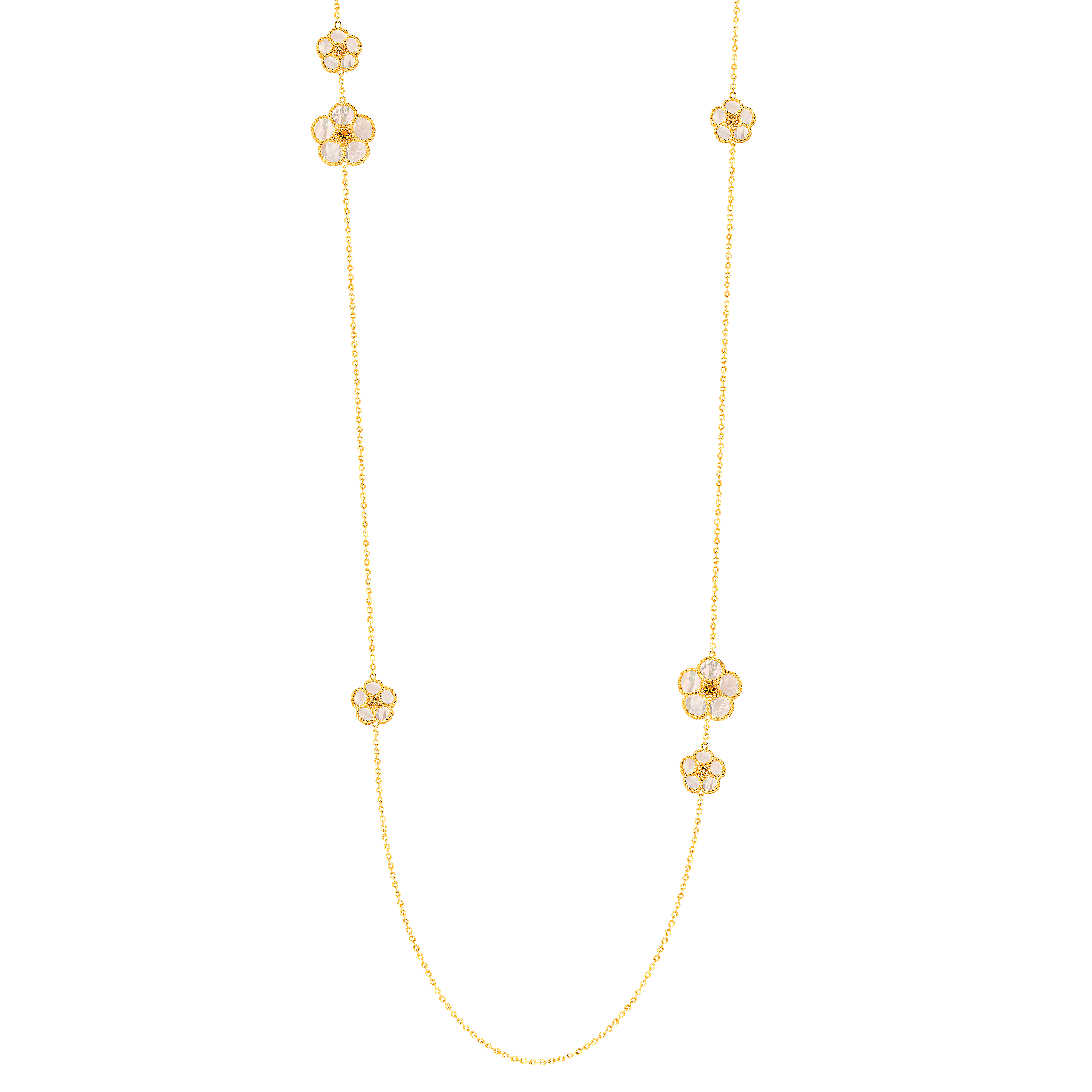 Farfasha Petali Del Mare Flower Tin Cup Necklace Yellow Gold 