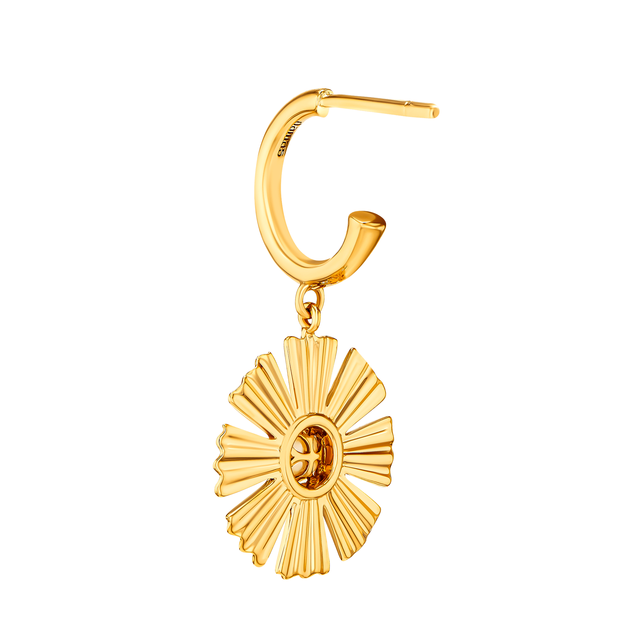Farfasha Sunkiss Yellow Gold Earrings with Pearl and Diamond