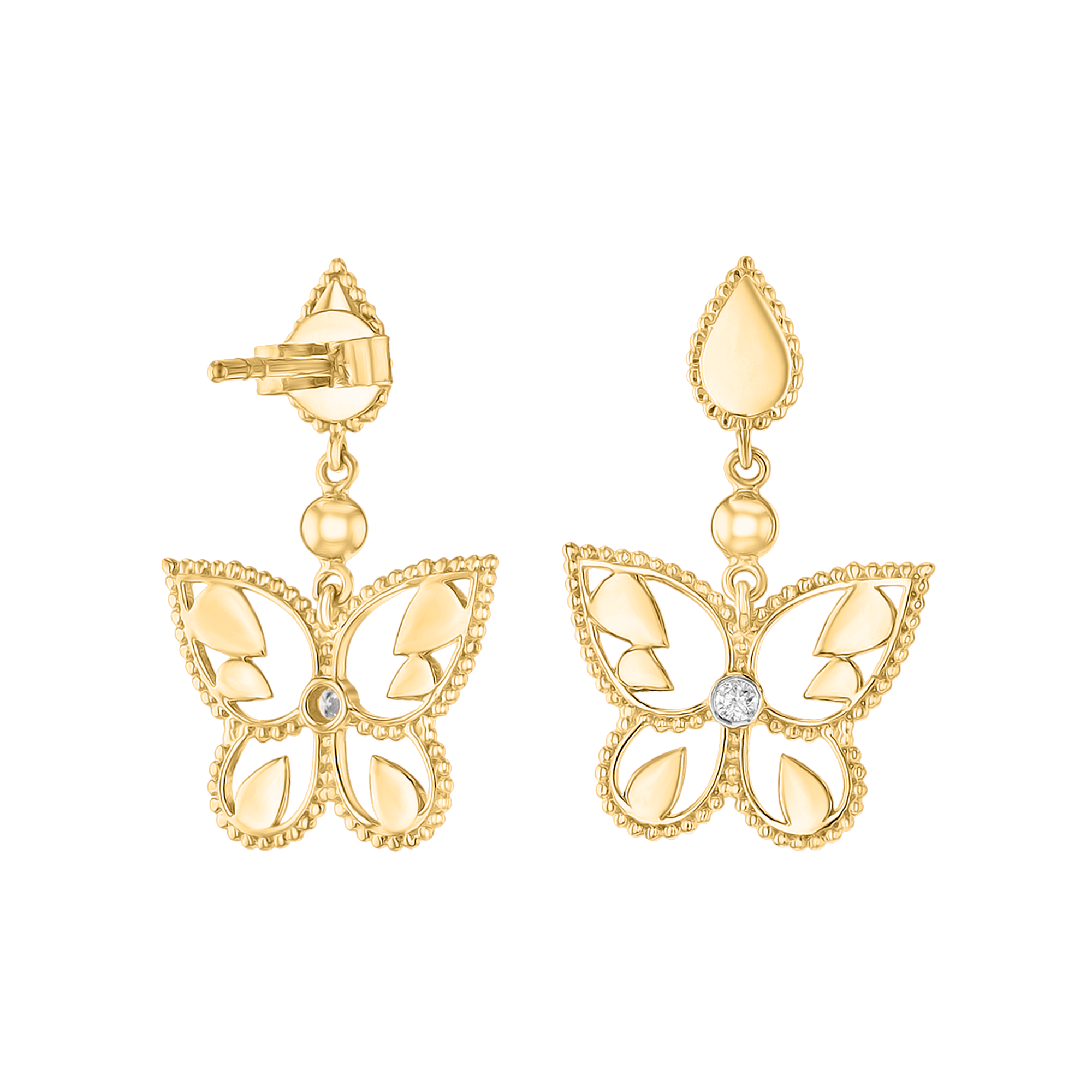Farfasha Frou Frou Diamond Butterfly Earrings