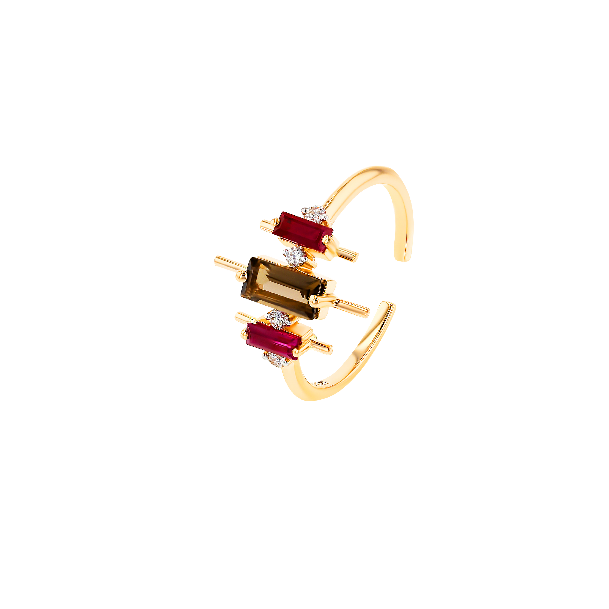 Fireworks Flitter Precious Midi Ring in 18K Rose Gold