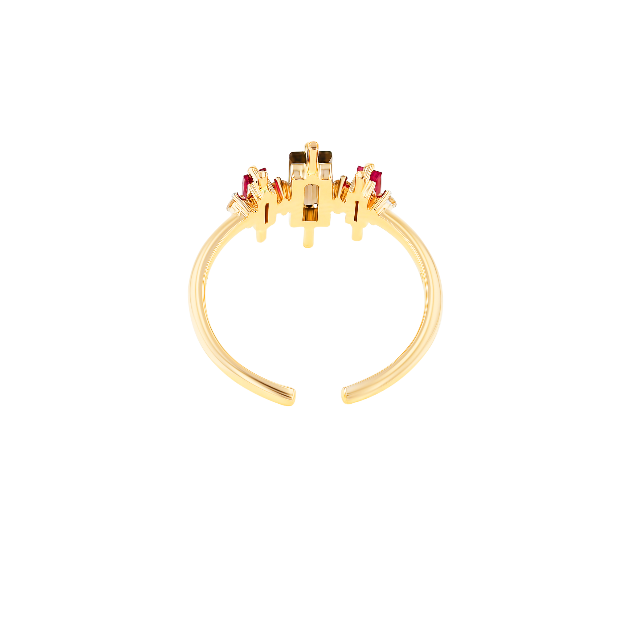 Fireworks Flitter Precious Midi Ring in 18K Rose Gold
