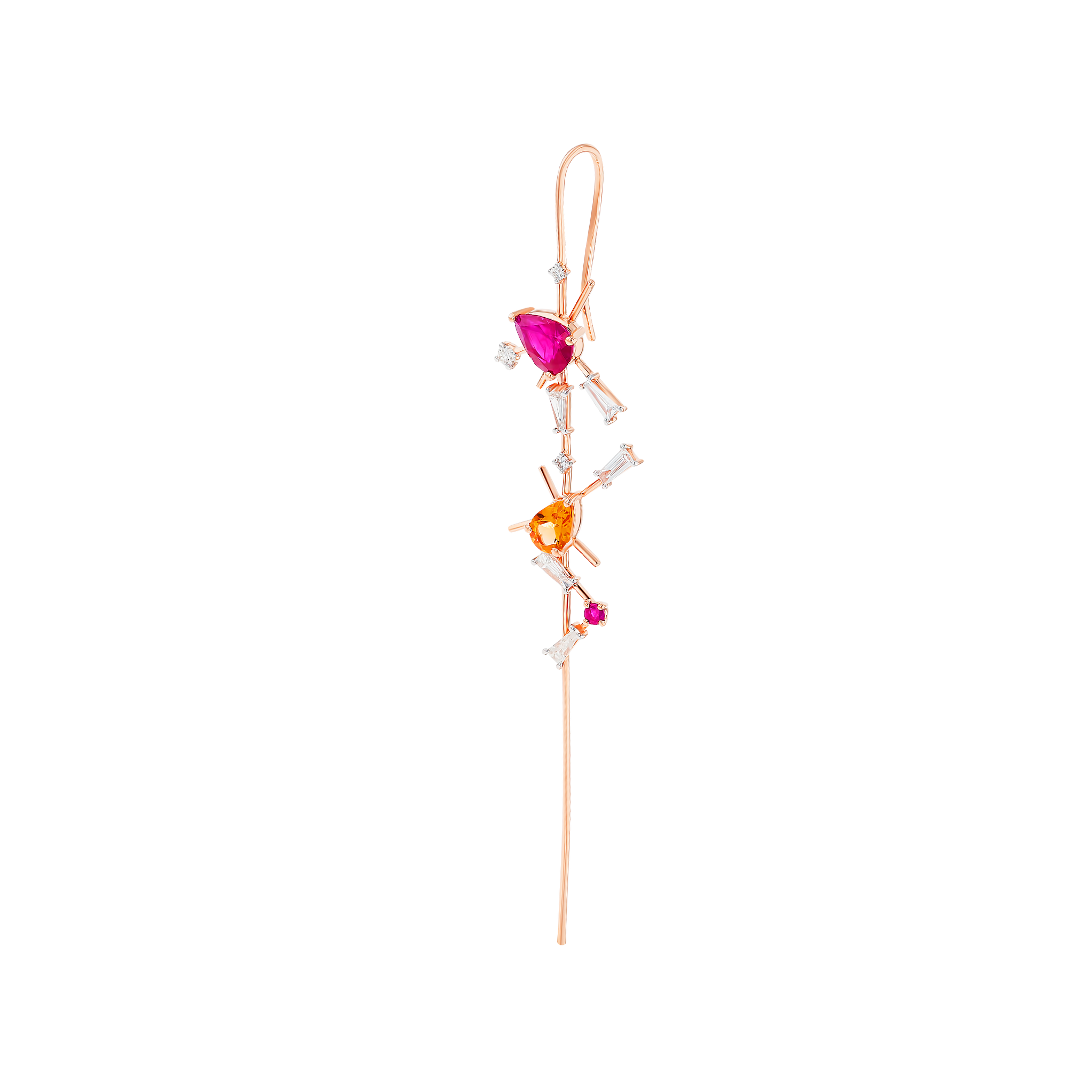 Fireworks Flitter Precious Ear Cuff in 18K Rose Gold
