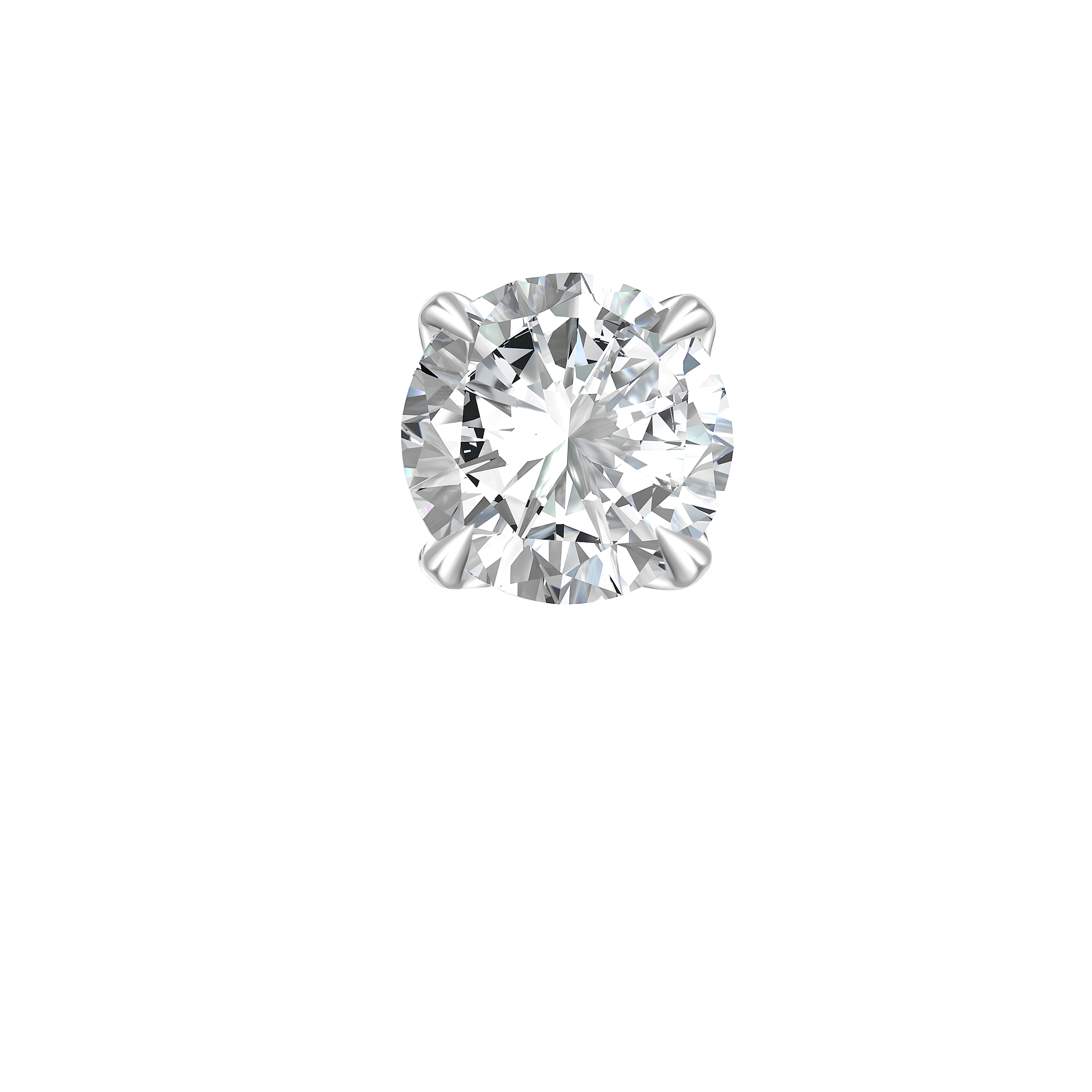 Gaia Brilliant 4 Carat Lab-Grown Diamond Stud Earrings in 18K White Gold 
