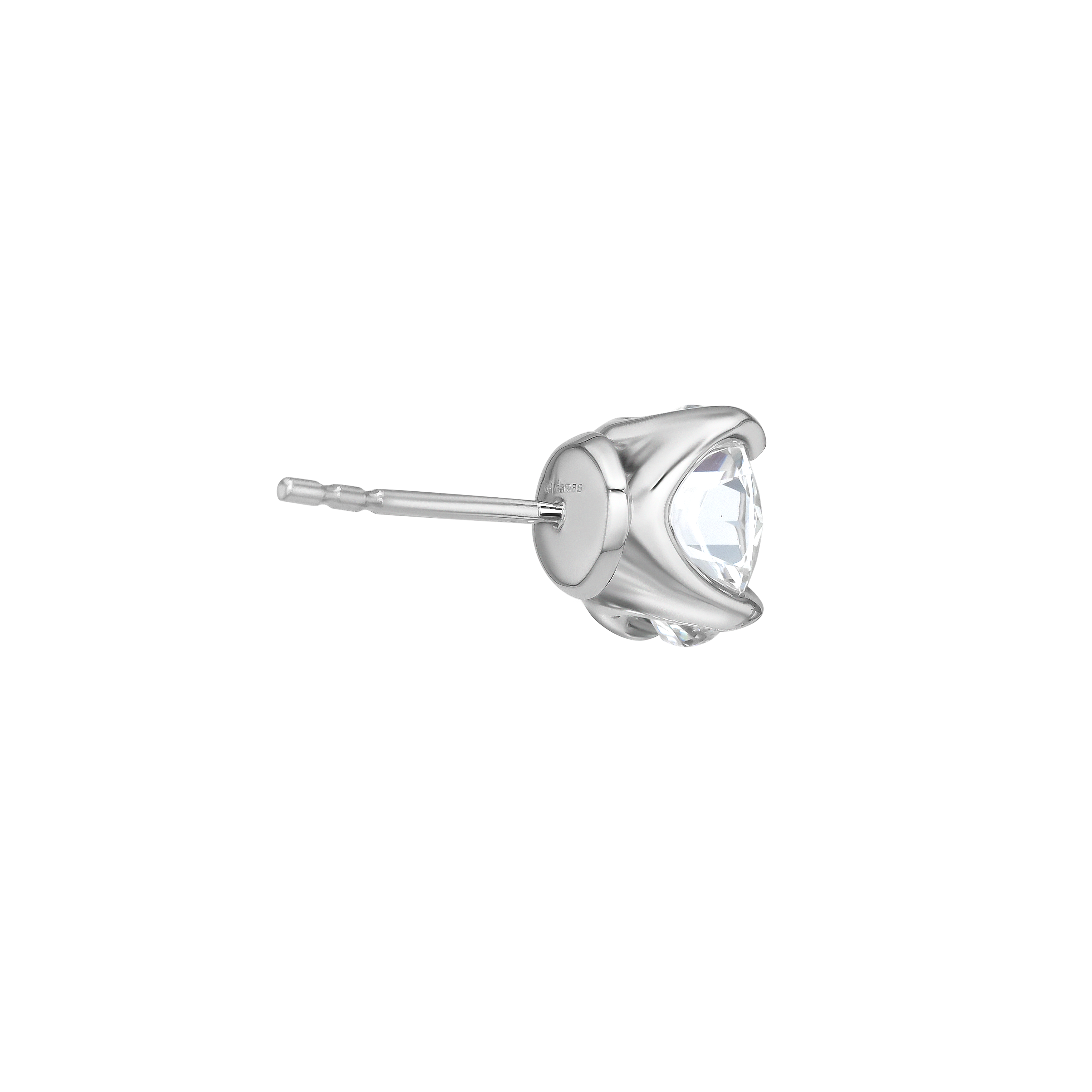 Gaia Brilliant 4 Carat Lab-Grown Diamond Stud Earrings in 18K White Gold 