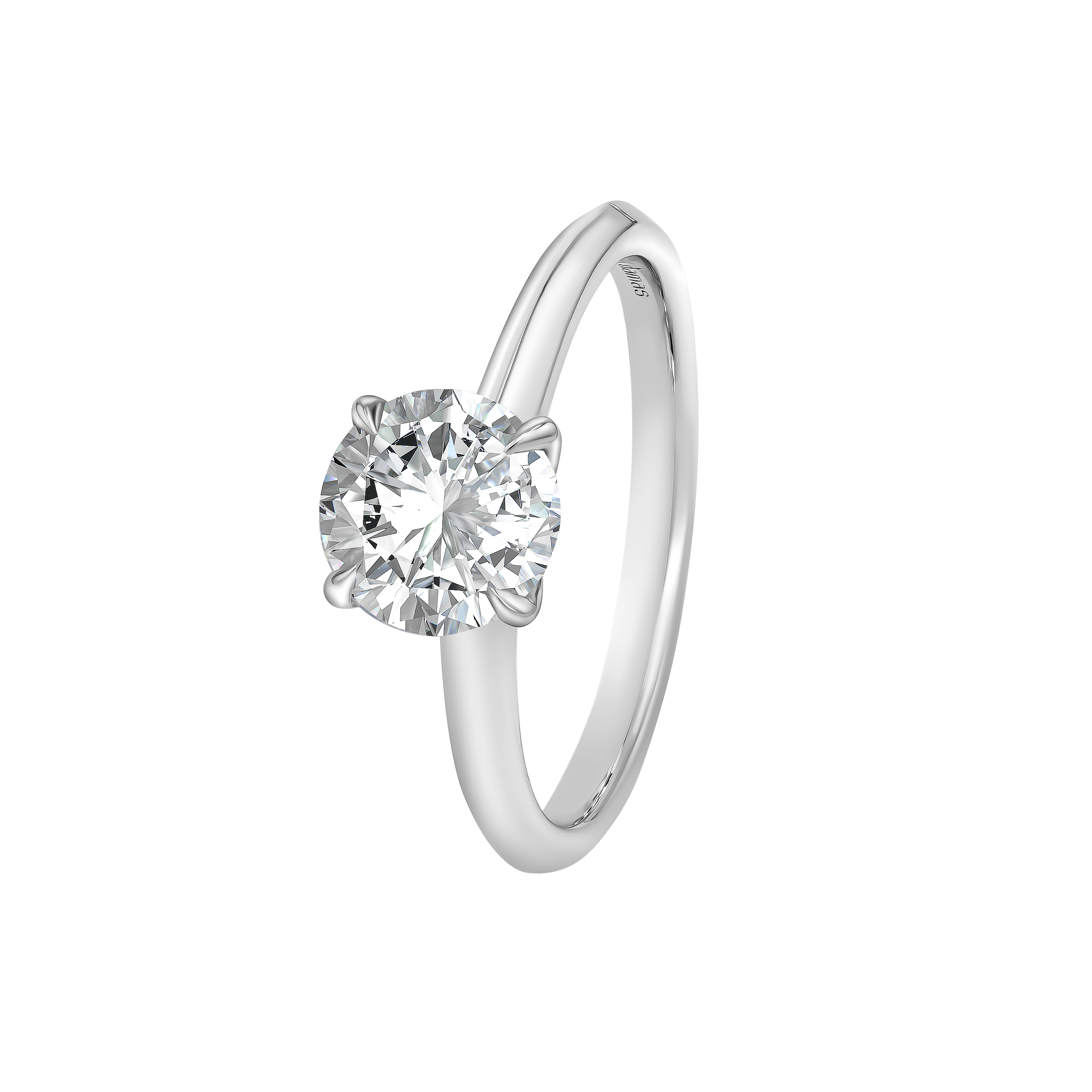 Gaia Brilliant 1.5 Carat Lab-Grown Diamond EngagementRing 18K White Gold 