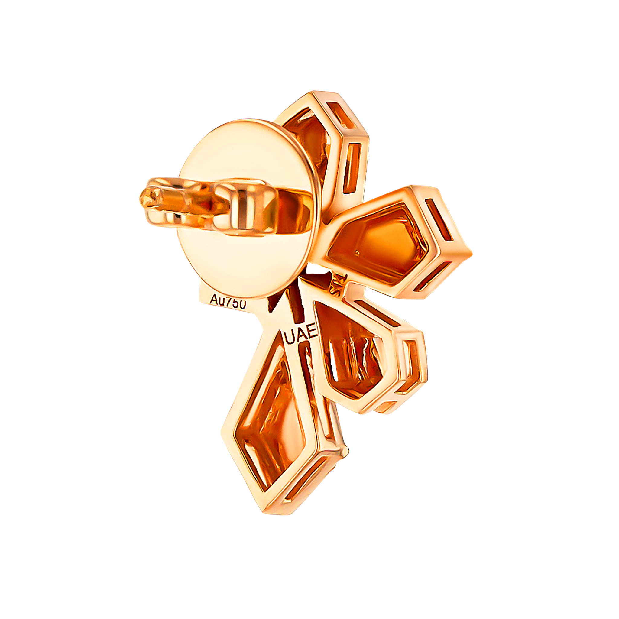 Glacial Earring  in 18K Rose  Gold Studded with Diamonds