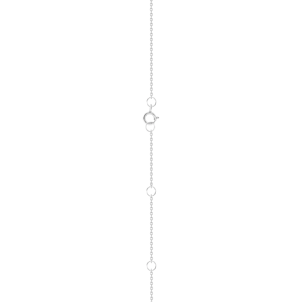 Heart To Heart Star Flower Pendant Chain White and Rose Gold 