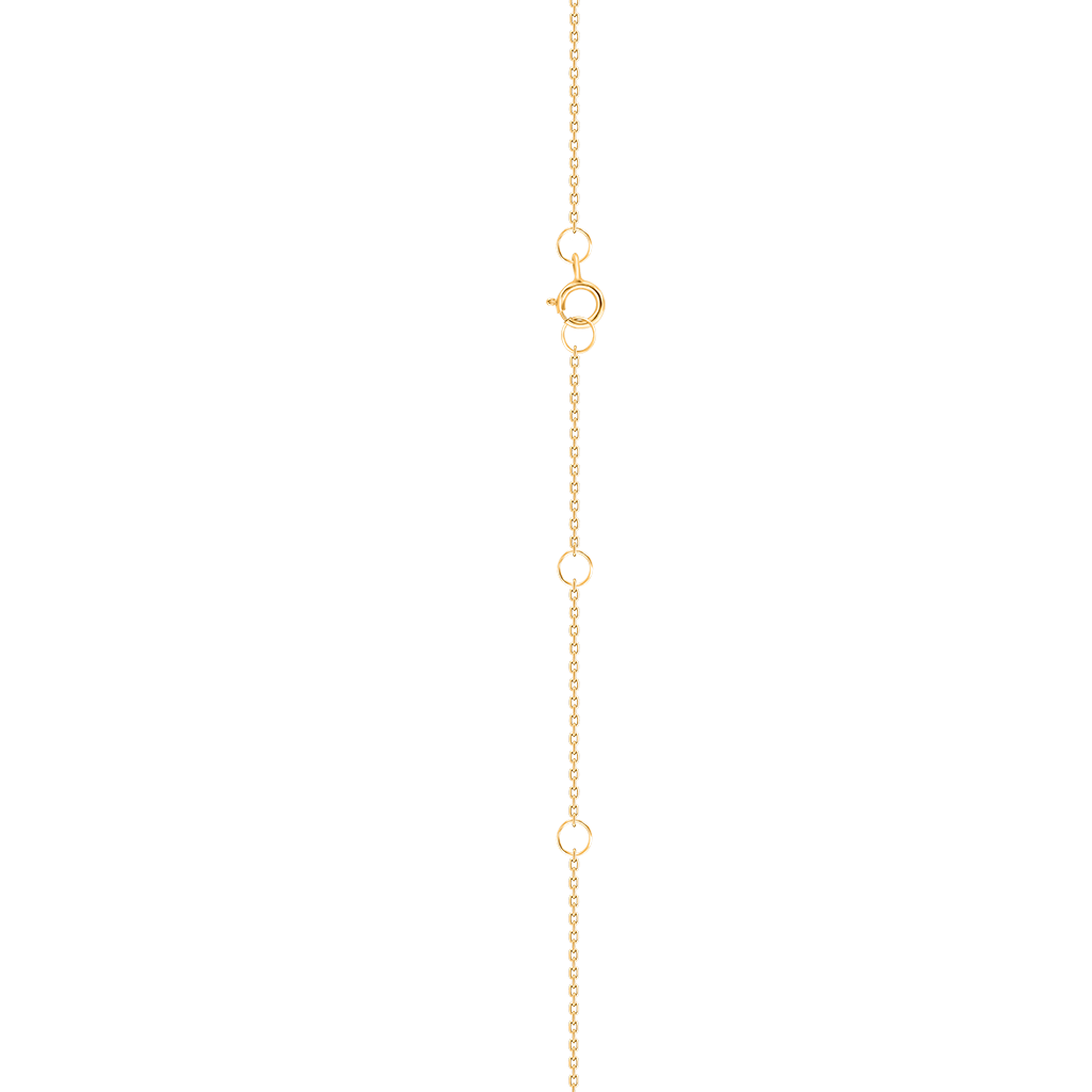Heart To Heart Star Flower Pendant Chain Yellow Gold  