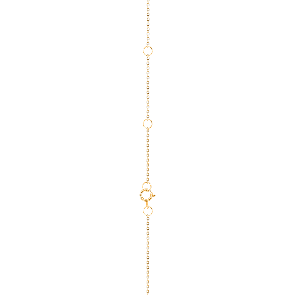 Heart To Heart Star Flower Pendant Chain Yellow Gold 