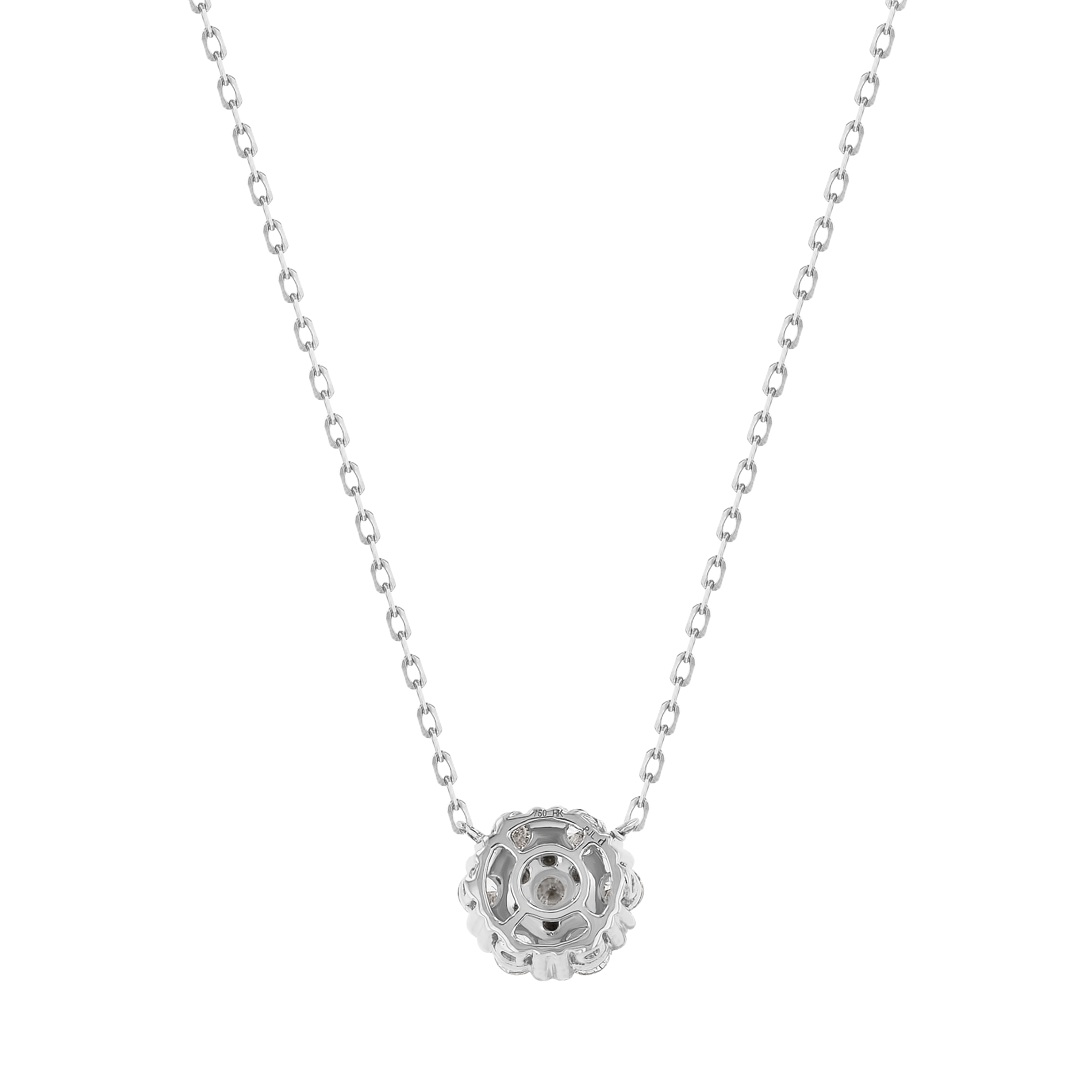 H2H  Necklace  in 18K White  Gold Studded  with Diamonds