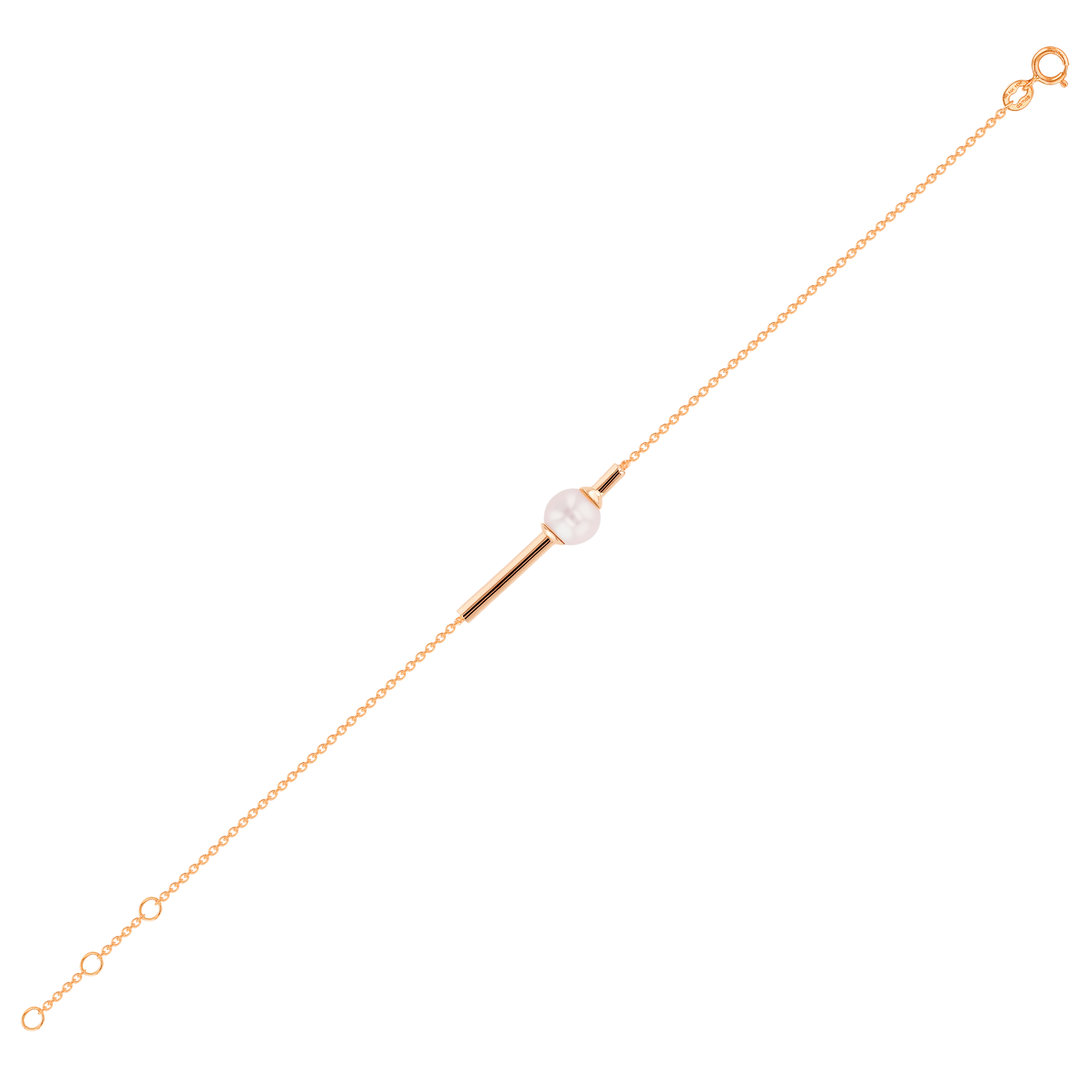 Kiku Glow Bracelet in 18K Rose Gold With a Freshwater Pearl