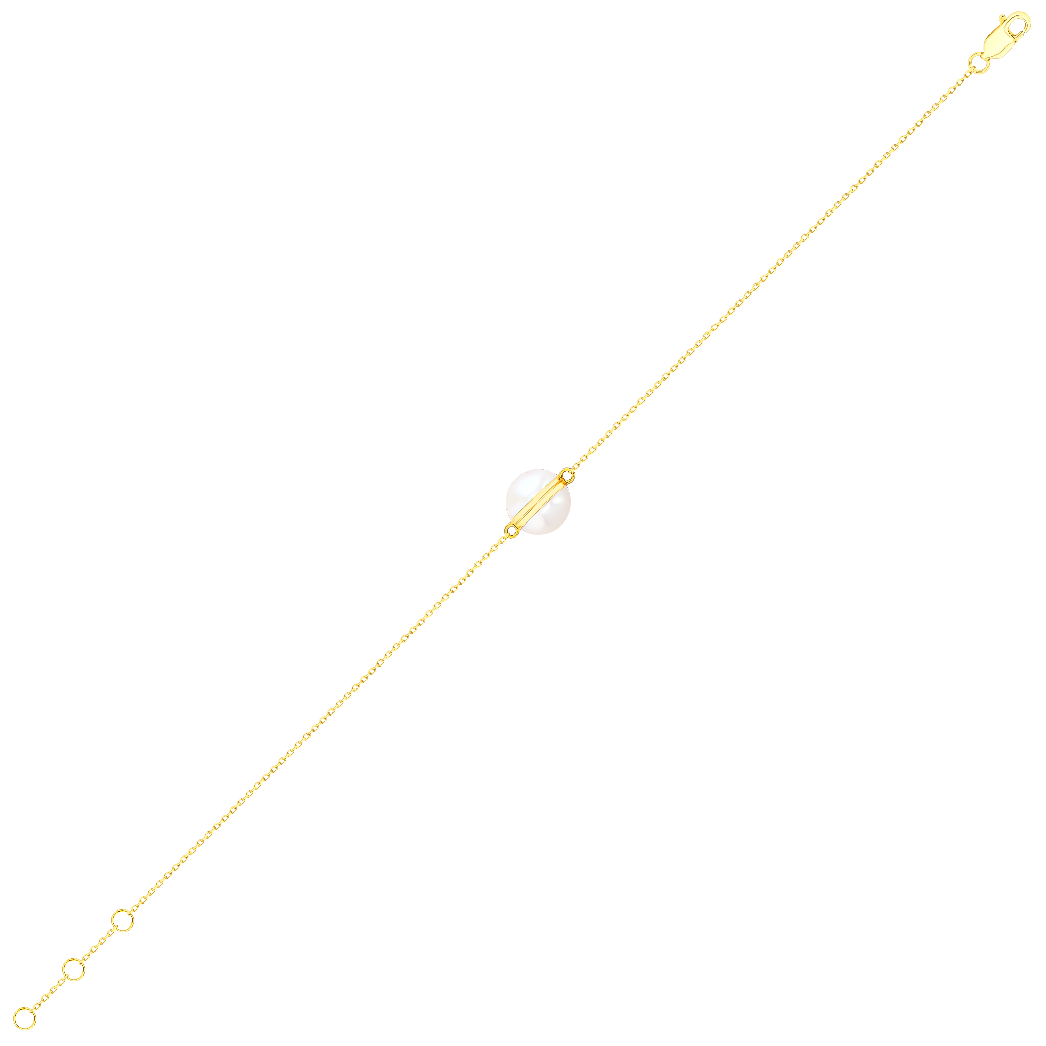 Kiku Glow Sphere Bracelet In 18K Yellow Gold With Freshwater Pearls