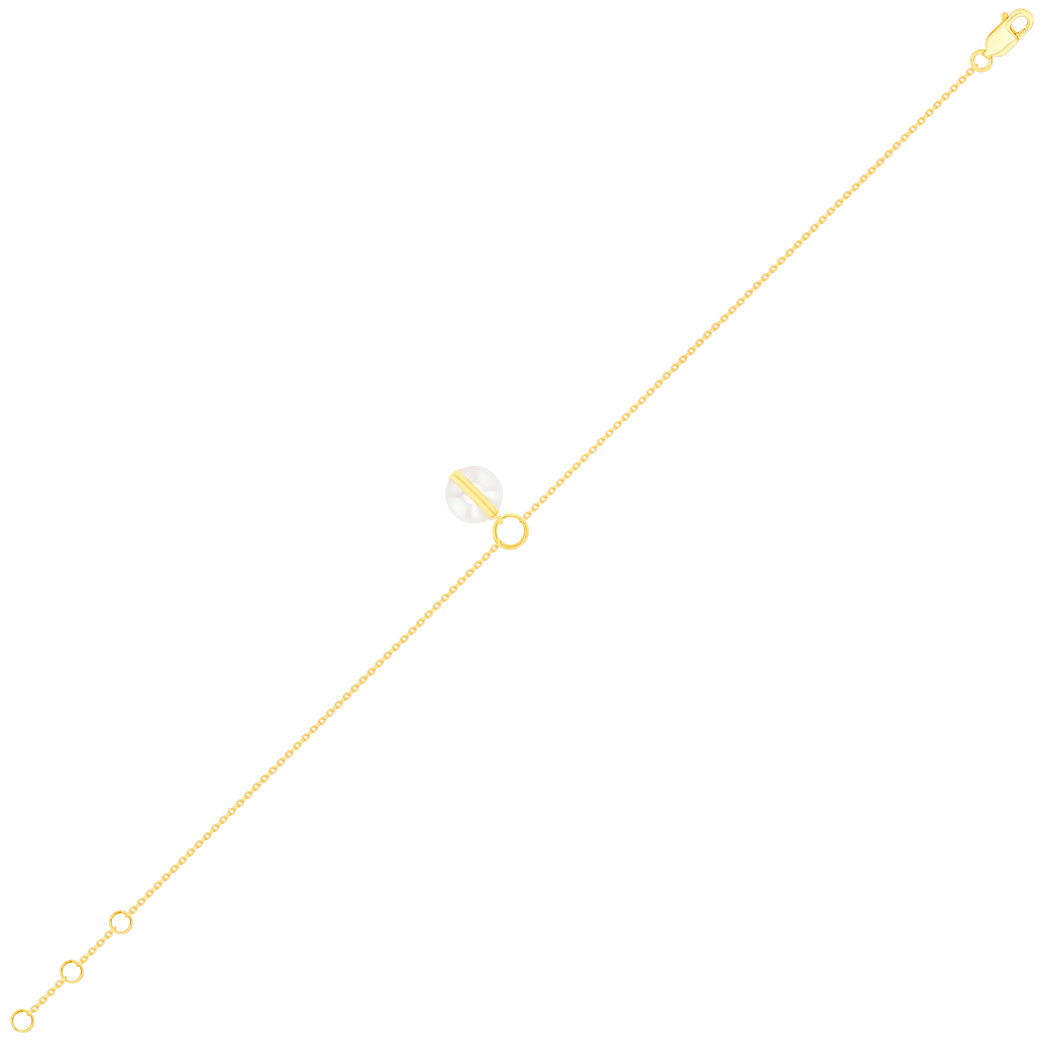 Kiku Glow Sphere Bracelet In 18K Yellow Gold With Freshwater Pearls
