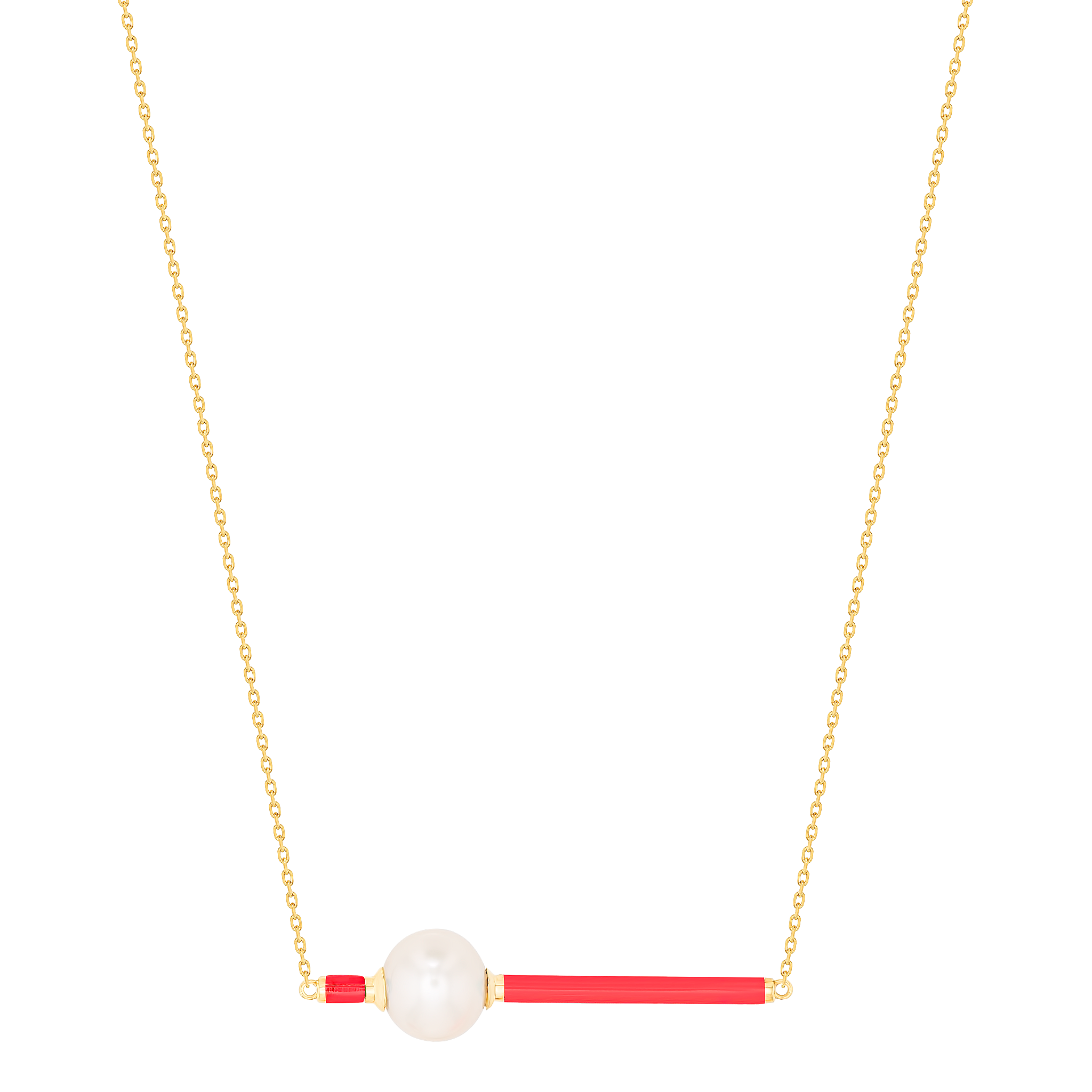 Kiku Glow Neon Freshwater Pearl Necklace