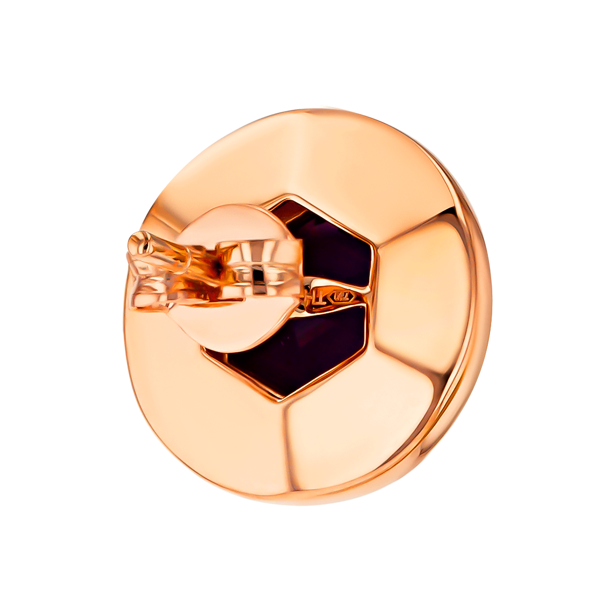 Kanzi Earrings in 18K Rose Gold and studded with Purple Amethyst