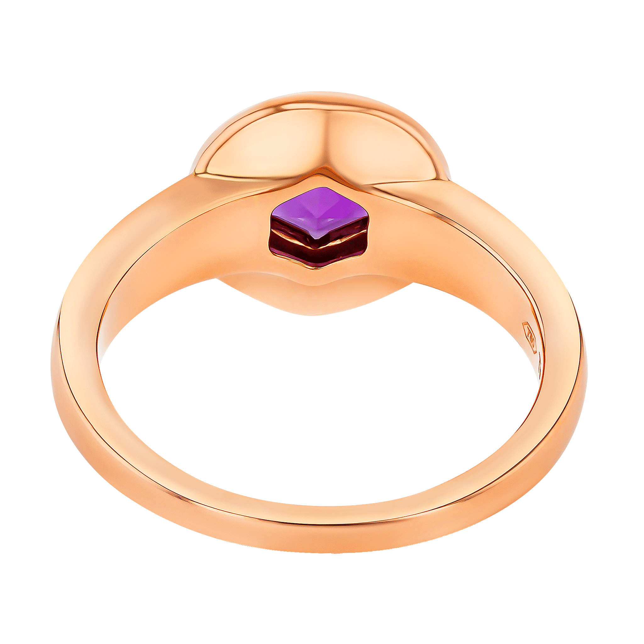 Kanzi Ring in 18K Rose Gold and studded with Purple Amethyst