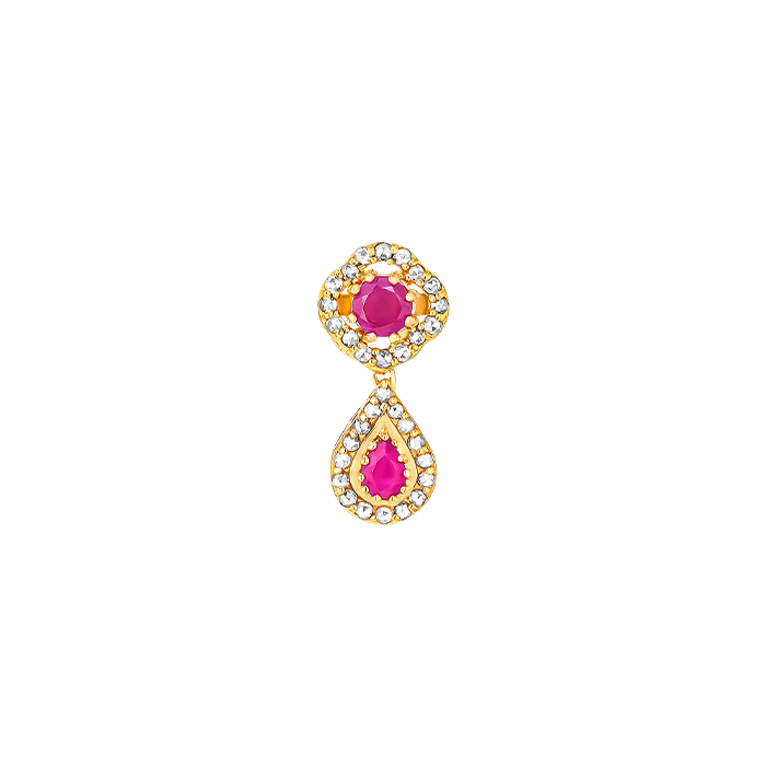 Legacy Diamond & Ruby Necklace & Earring in 22K Gold
