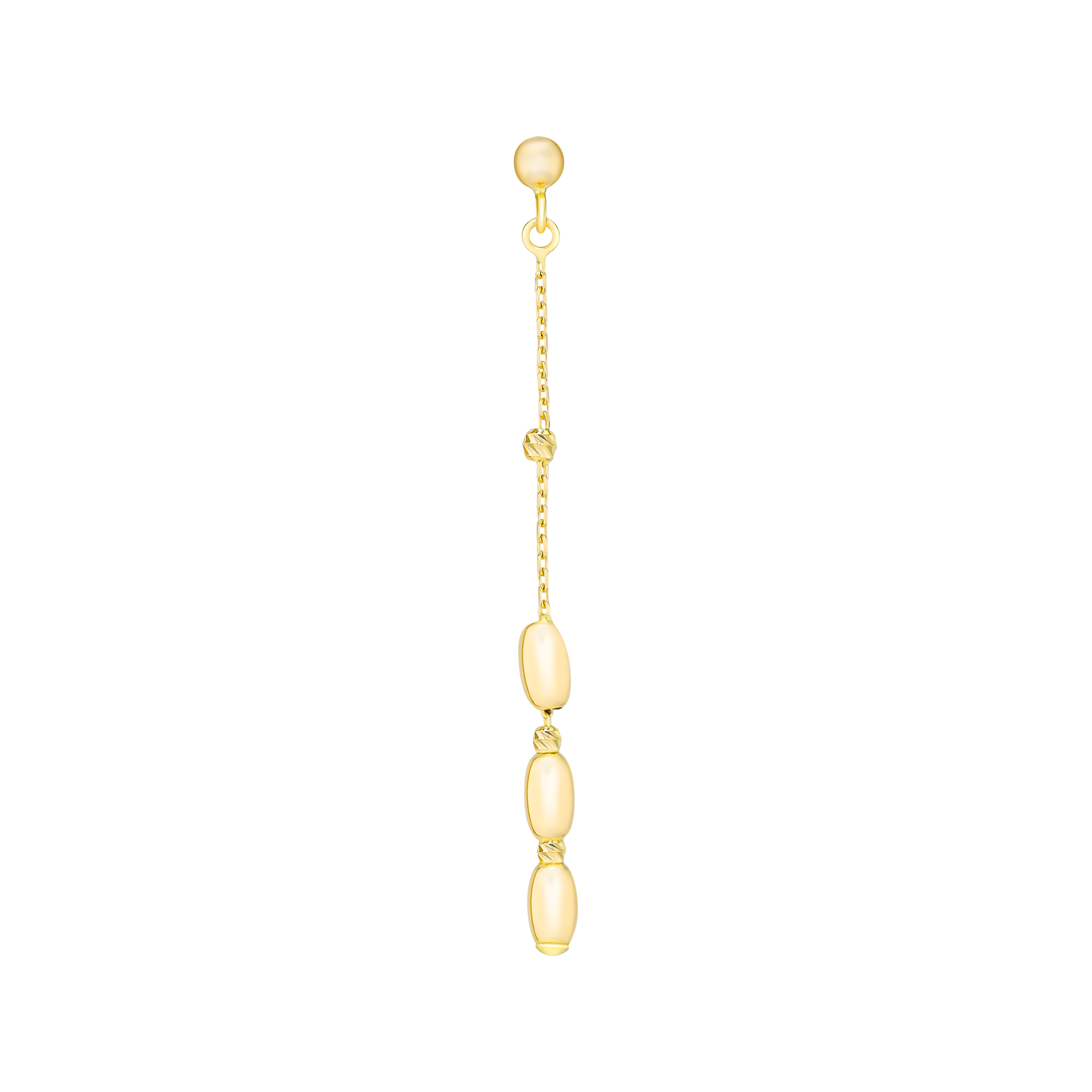 Prisma Oval Earring in 18K Gold
