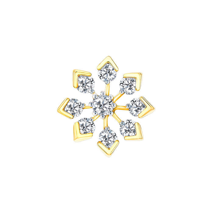 Nakshatra Diamond Earring in 18K Gold