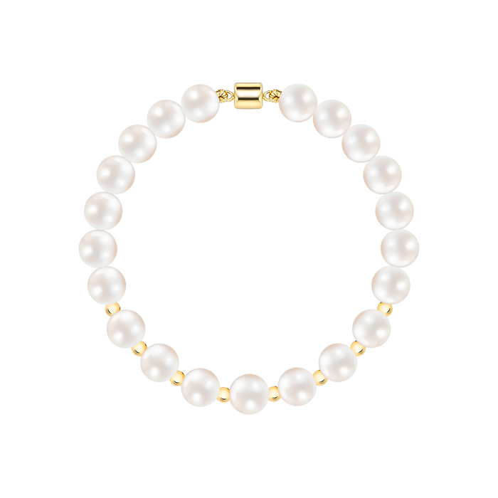 Kiku Rose Gold and Pearl Bracelet  