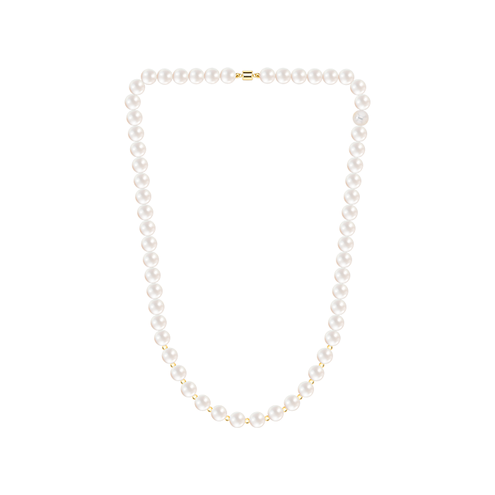 Kiku Rose Gold and Pearl Necklace 