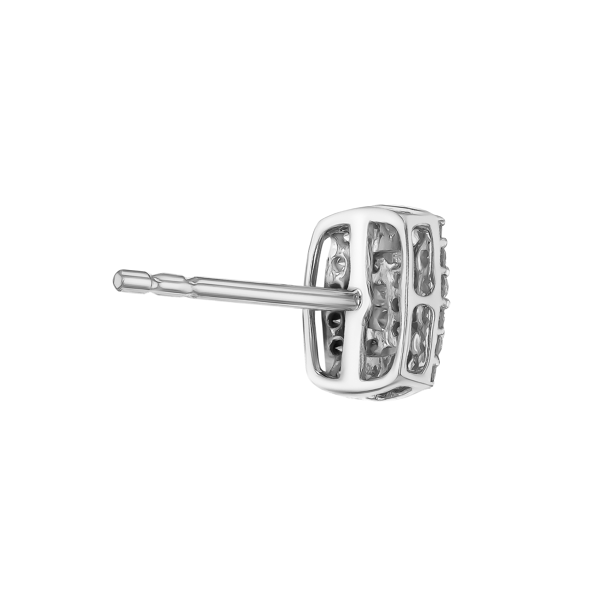 OneSixEight Cushion Shaped Diamond Stud Earrings 18K White Gold
