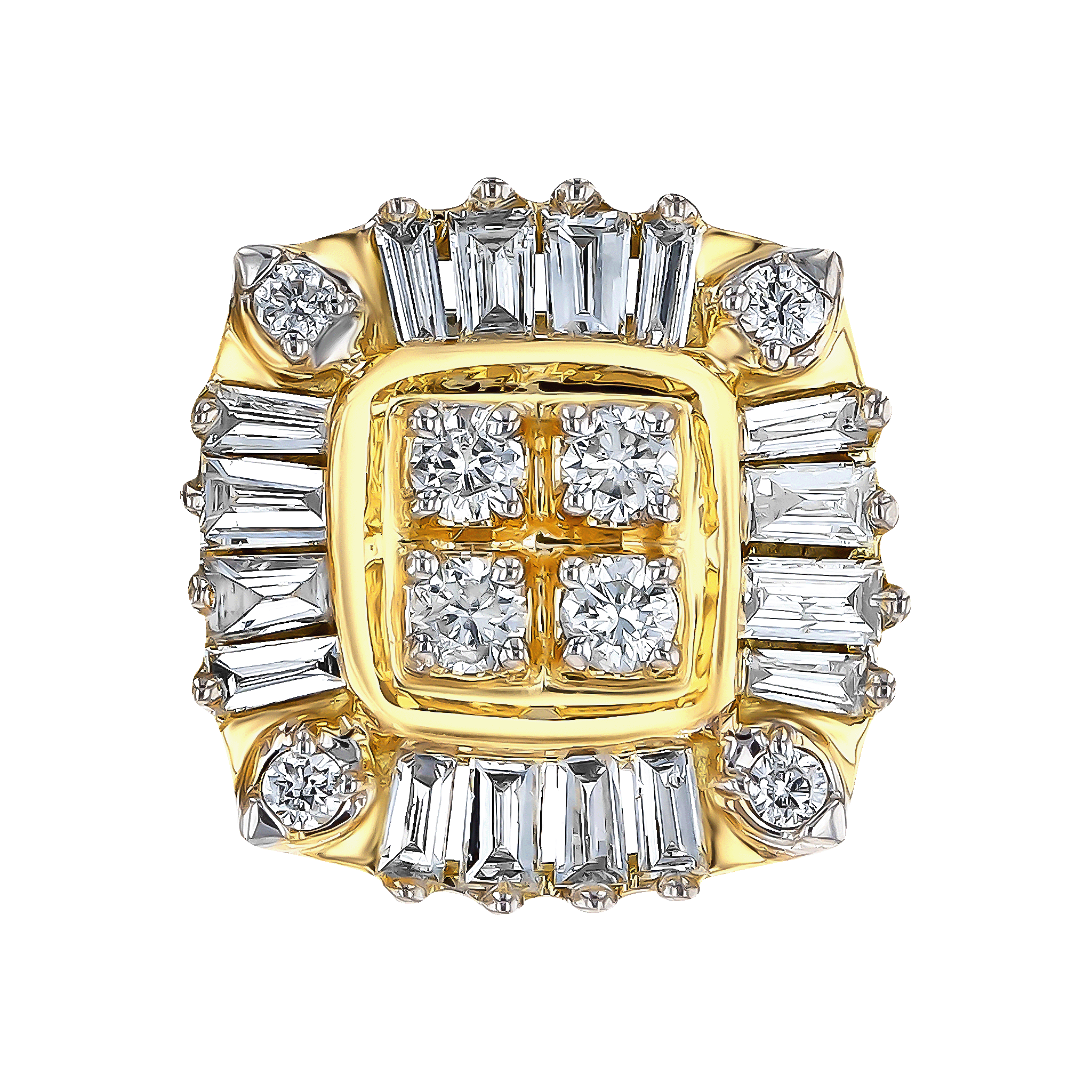 OneSixEight Cushion Shaped Diamond Stud Earrings  18K Yellow Gold