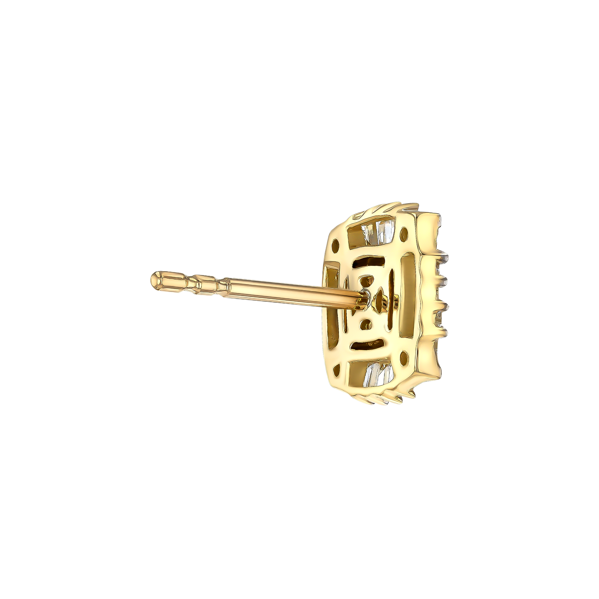 OneSixEight Cushion Shaped Diamond Stud Earrings  18K Yellow Gold