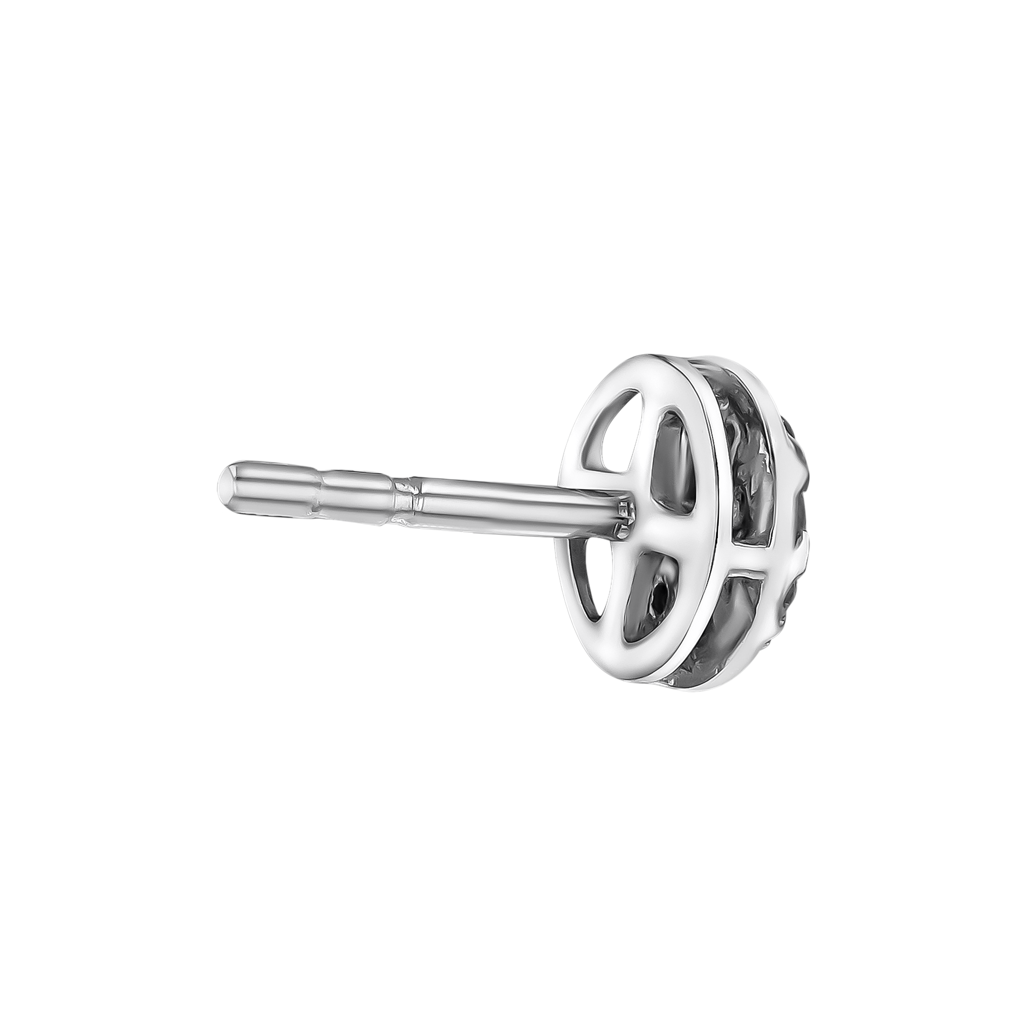OneSixEight Round Shape Diamond Stud Earring 18K White Gold