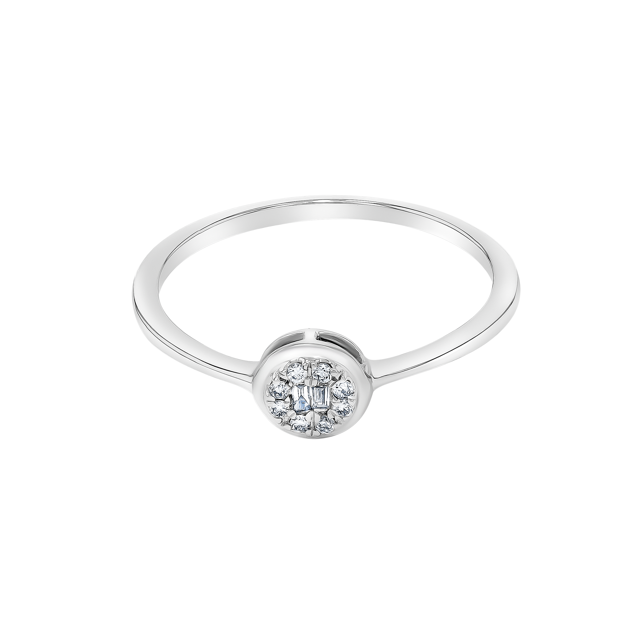OneSixEight Round  Shape Diamond Ring 18K White Gold