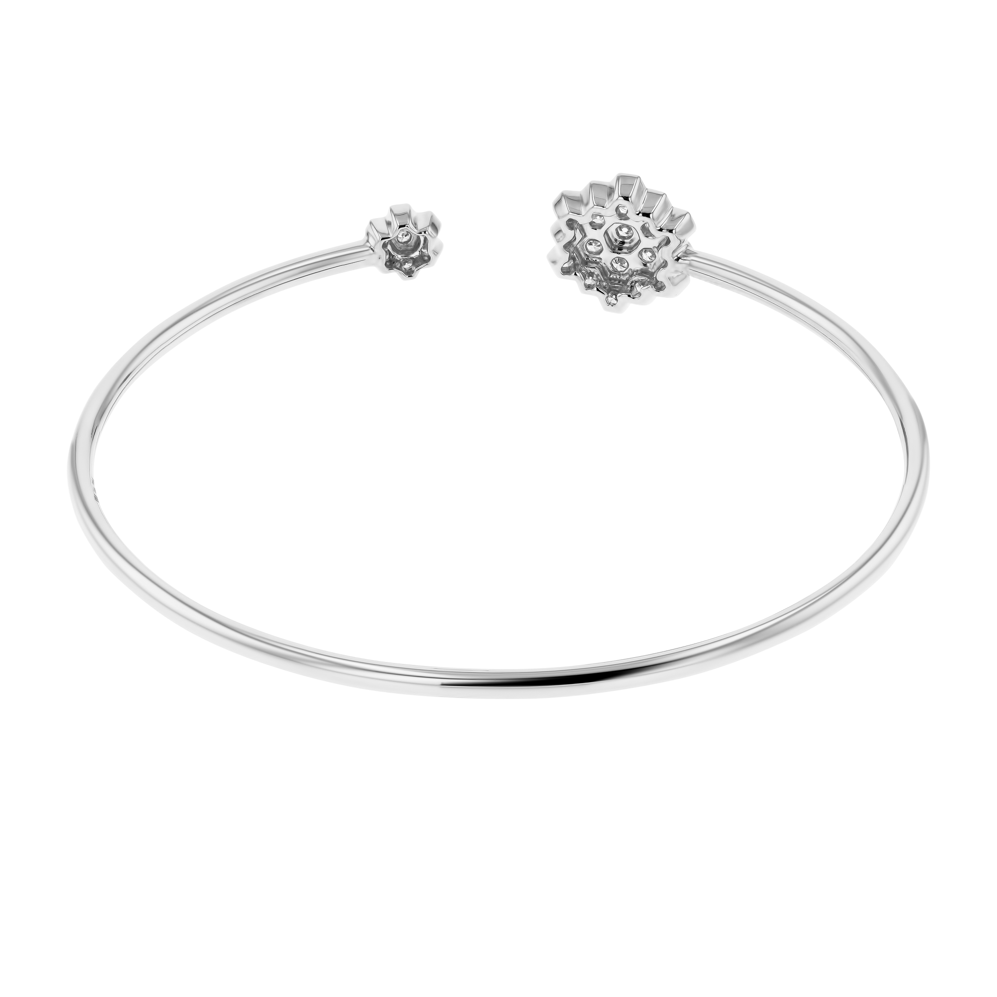 Pyramid Open Bangle 18K Rose Gold 
