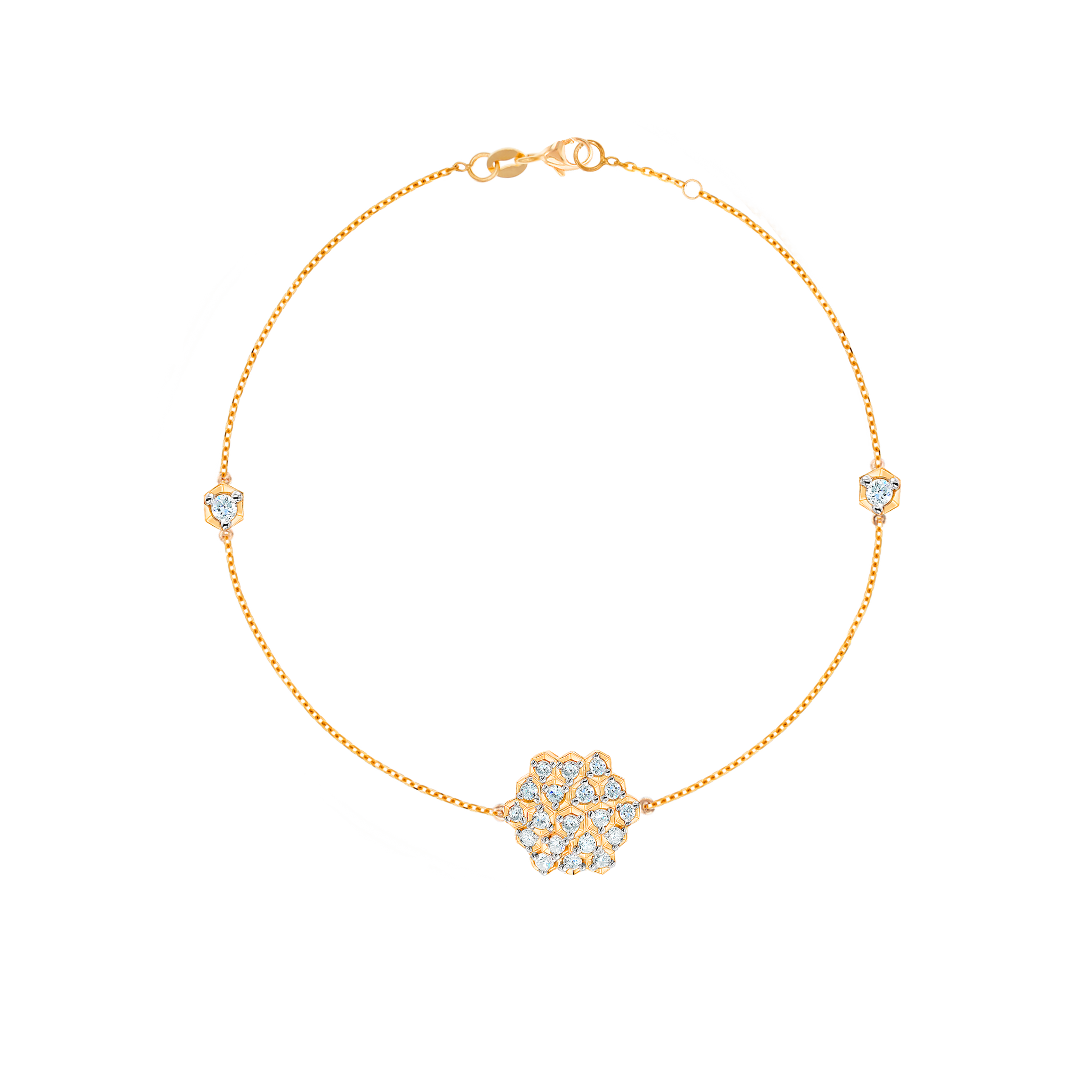 Pyramid Single Motif Bracelet 18K Rose Gold 